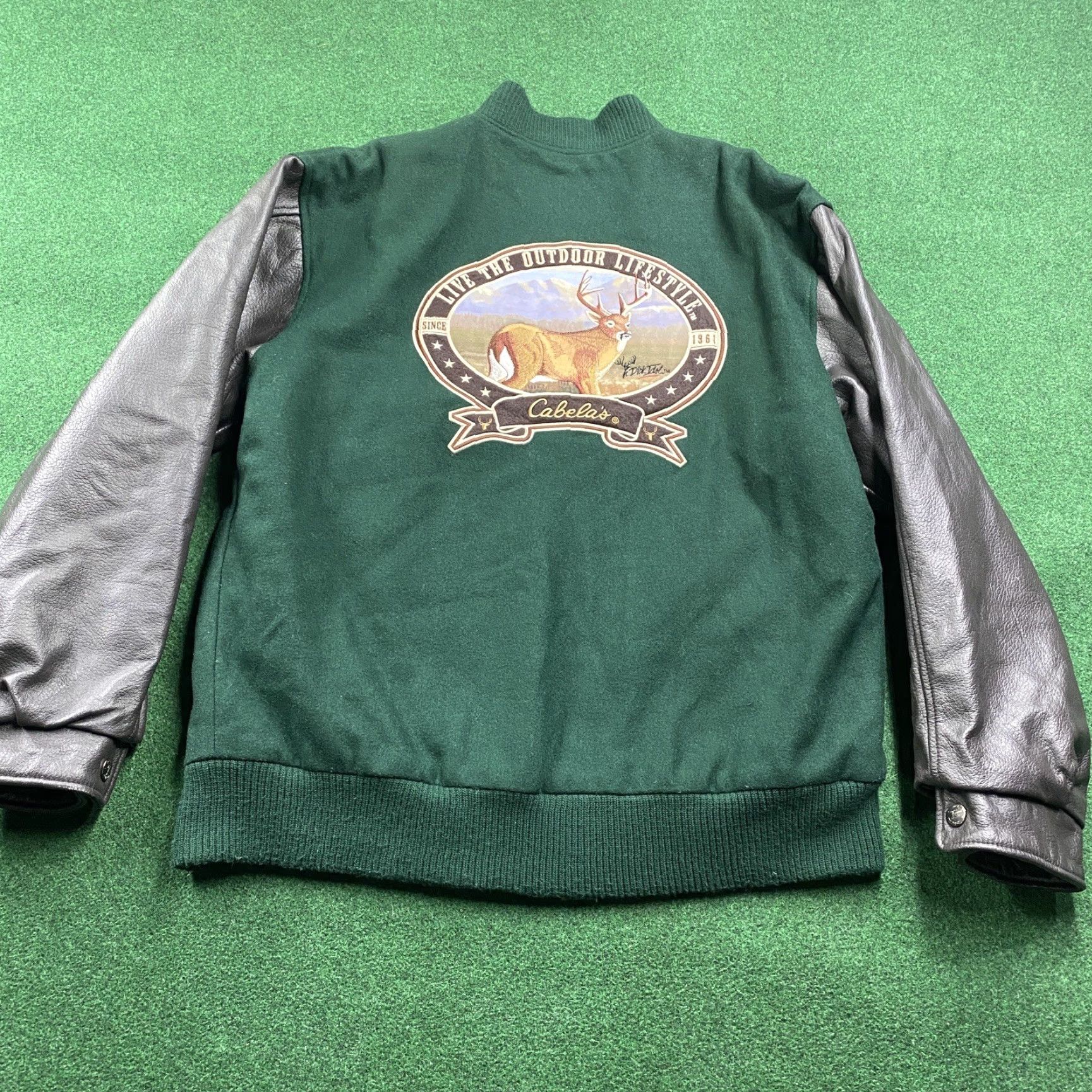 Vintage VINTAGE Cabela's Wool Jacket Mens L Green 3-in-1 Wind-Resistant Water-Resistant N/A Size US L / EU 52-54 / 3 - 2 Thumbnail
