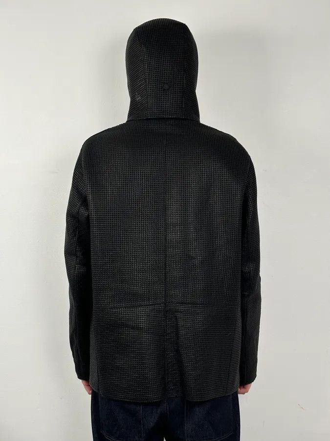 Emporio Armani AW2013 Emporio Armani Black Perfored Hooded Jacket Size US L / EU 52-54 / 3 - 3 Thumbnail