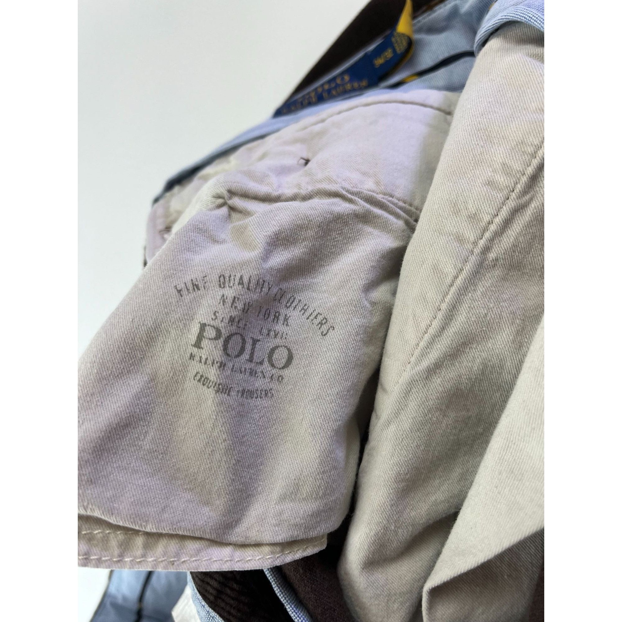 Polo Ralph Lauren × Ralph Lauren × Vintage Polo Ralph Lauren Brown Velvet Stretch Slim Fit Pants 34/32 Size US 34 / EU 50 - 7 Thumbnail