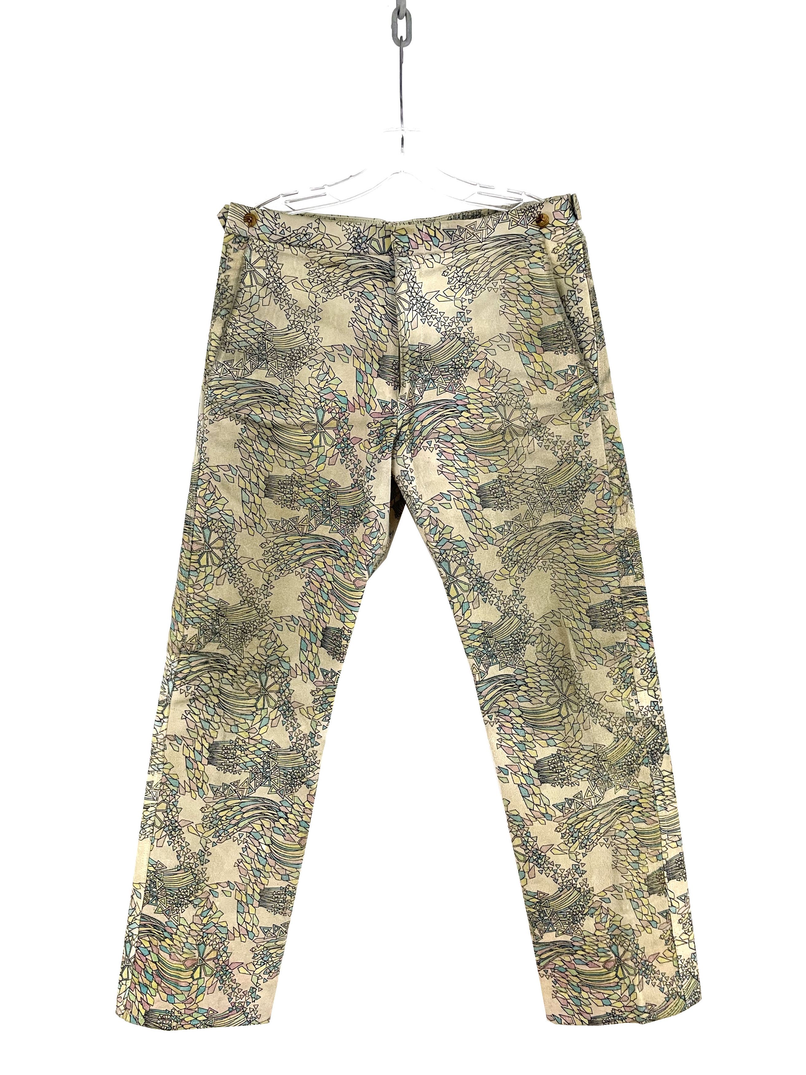 Comme des Garcons Homme Plus 2001 Psychedelic Suede Pants Size US 32 / EU 48 - 1 Thumbnail