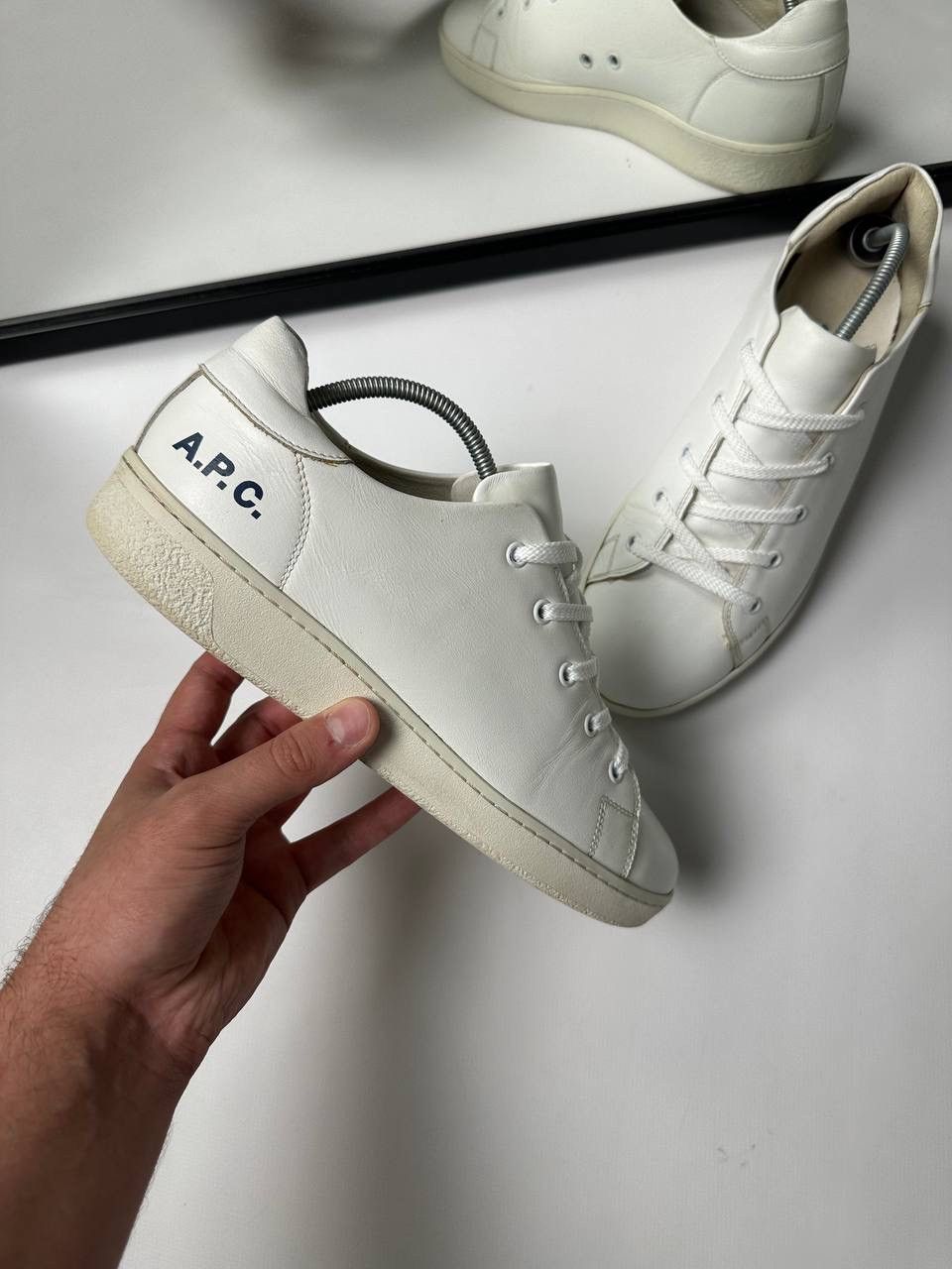 A.P.C. A. P. C. White Leather Shoes APC Size US 8.5 / EU 41-42 - 3 Thumbnail