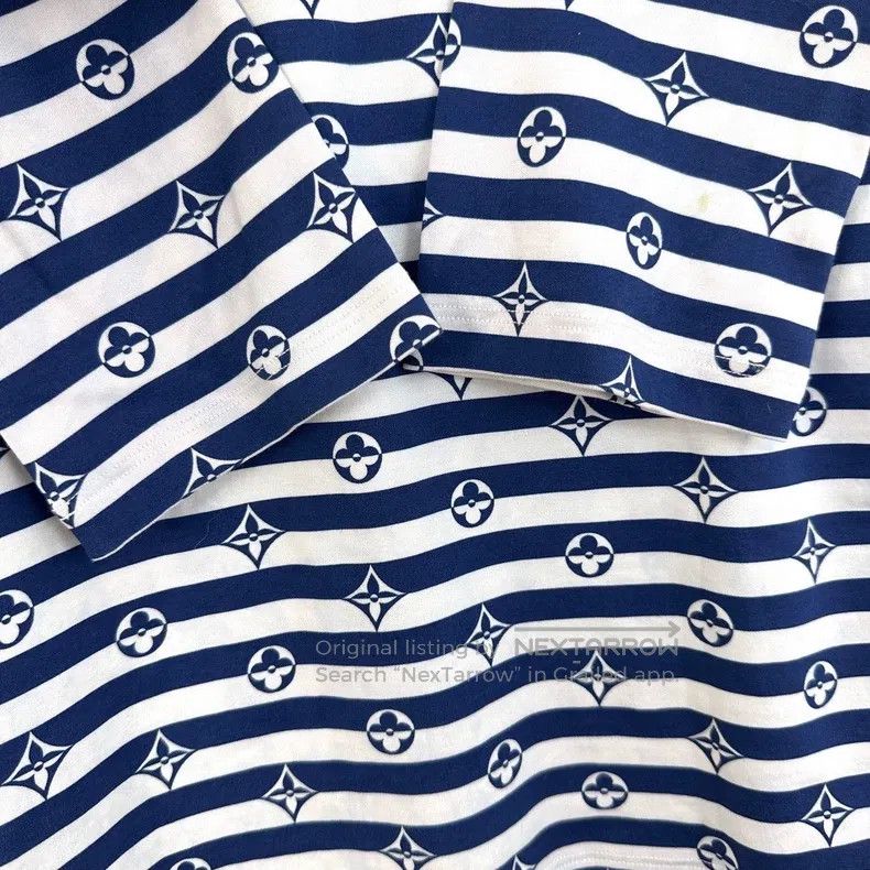Louis Vuitton Louis Vuitton Navy striped presbyopic print three-quarter Size S / US 4 / IT 40 - 6 Thumbnail
