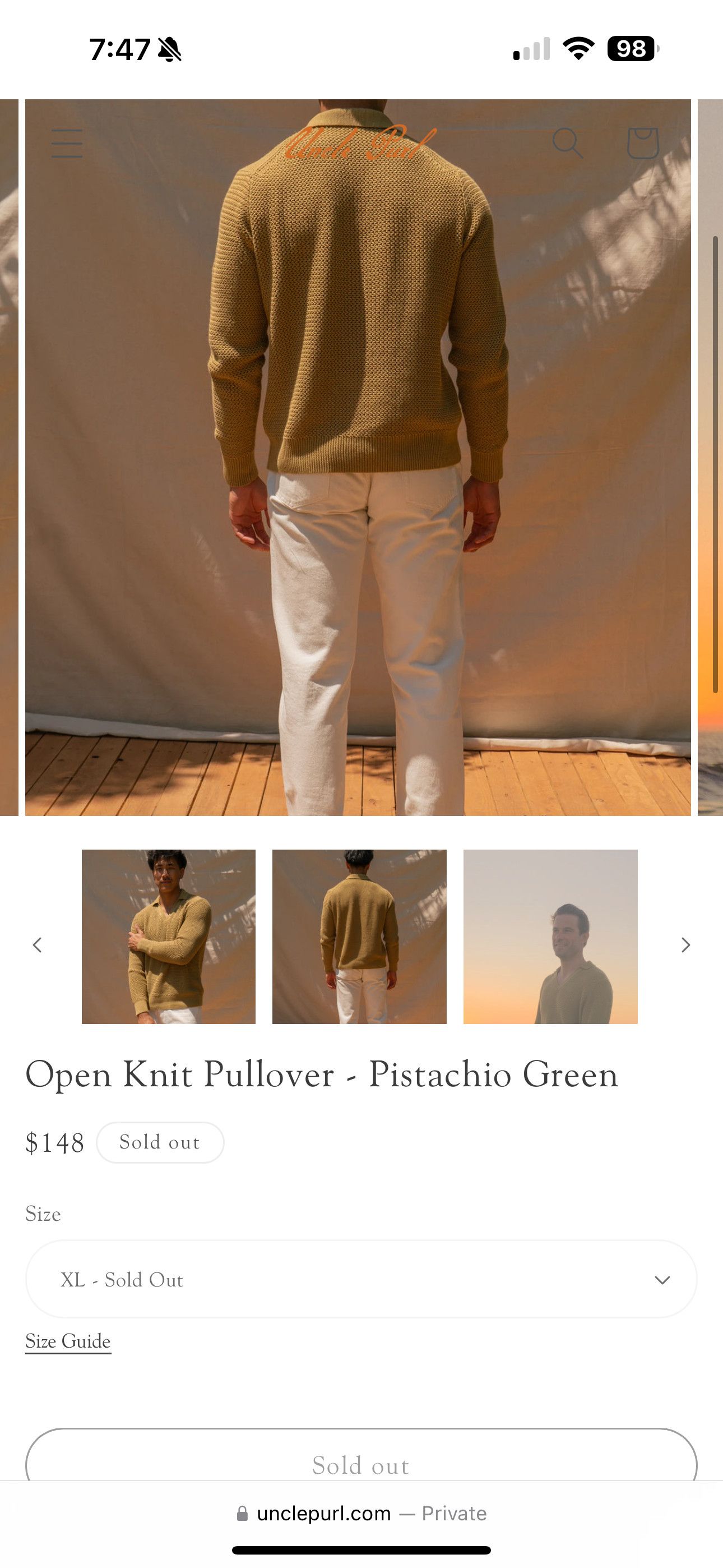 Other Long Sleeve Linen Polo Size US XL / EU 56 / 4 - 7 Thumbnail