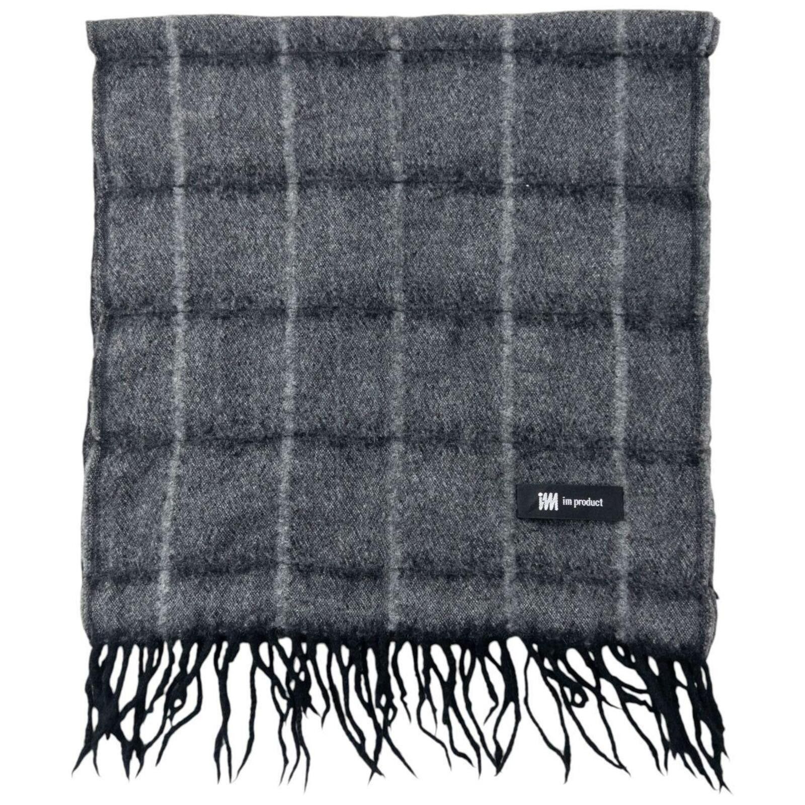 Issey Miyake Vintage 2000s Issey Miyake Checkered Wool Tassel Scarf Size ONE SIZE - 1 Thumbnail