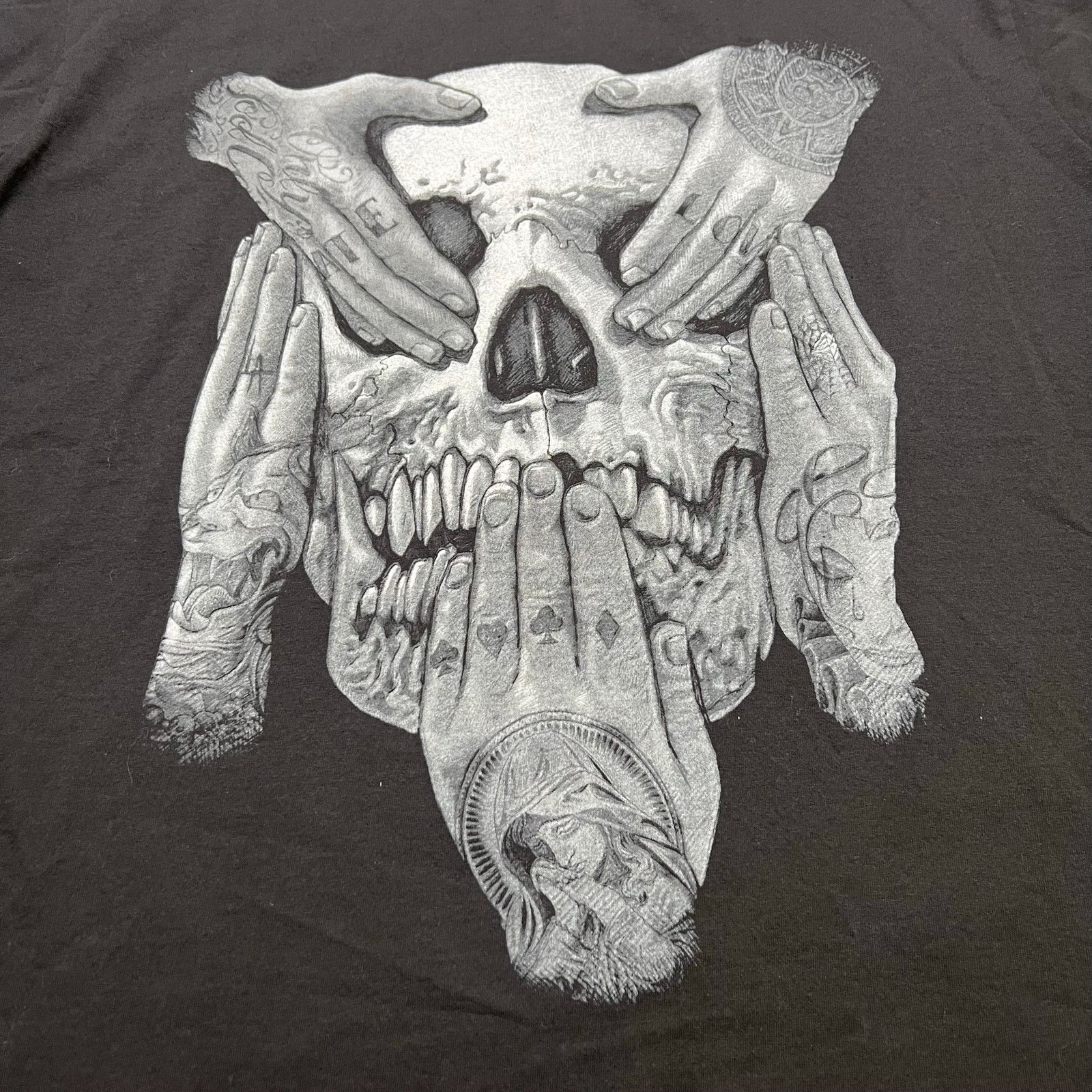 Vintage Y2K West Coast Street Gear Skull Graphic T-Shirt Mens 2XL Size US XXL / EU 58 / 5 - 2 Thumbnail