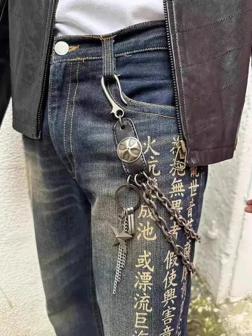 Jewelry Fukiishi x Mie Cowhide Iron Cross Bilayer Stars Tassels Size ONE SIZE - 1 Thumbnail