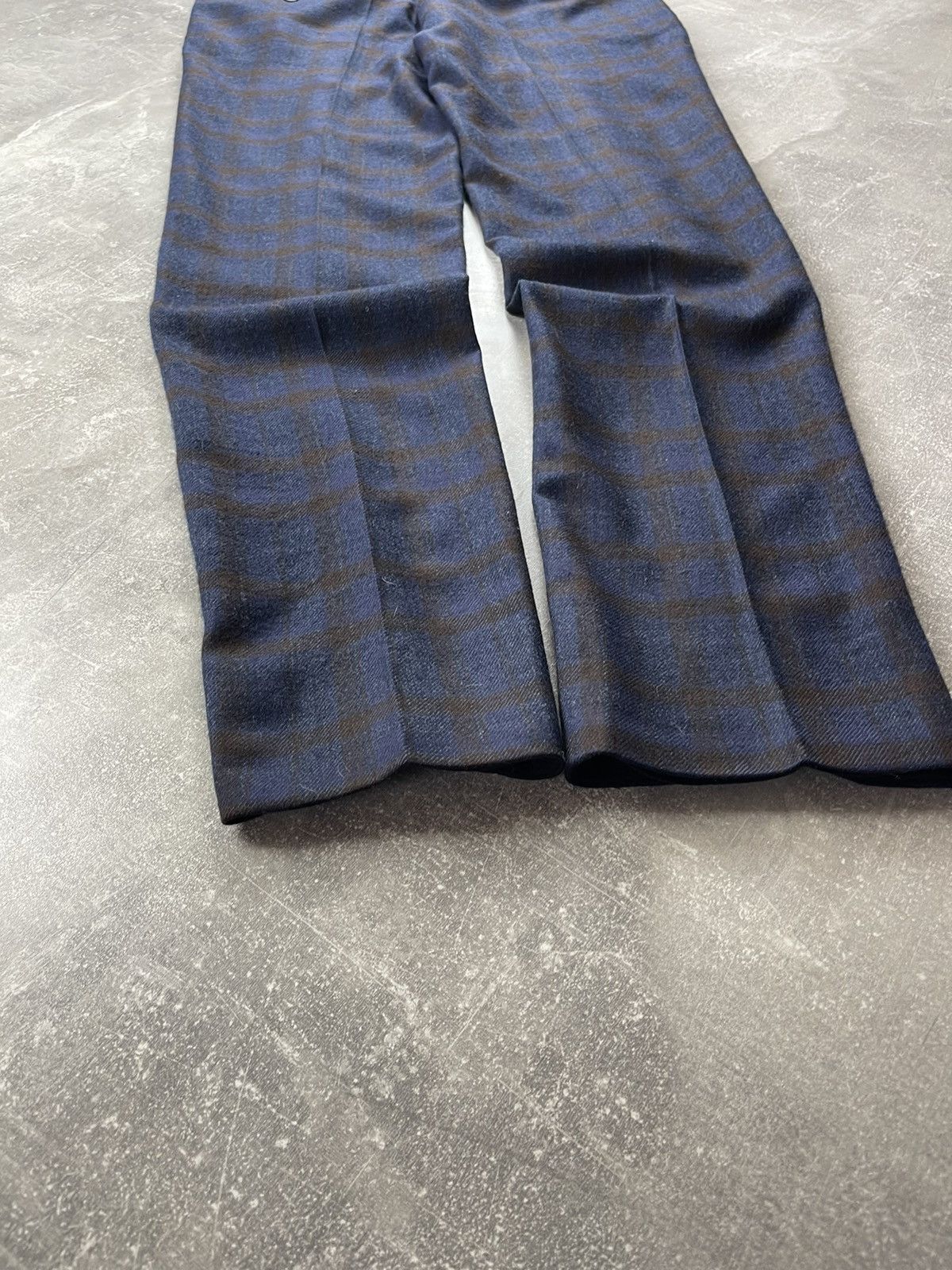 Designer Marcopescarolo Napoli Wool Checkered Casual Pants Size US 34 / EU 50 - 8 Thumbnail