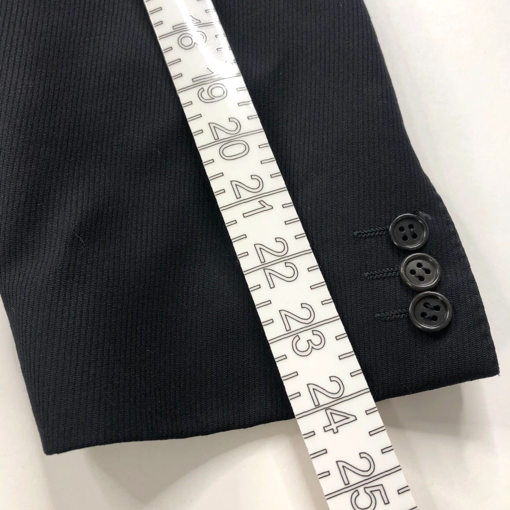 Canali Canali Blazer Sport Coat Jacket Black Striped 100% Wool Three Button Notch Lapel Single-Breasted 44 US 54 EUR Men’s" Size 44R - 7 Thumbnail