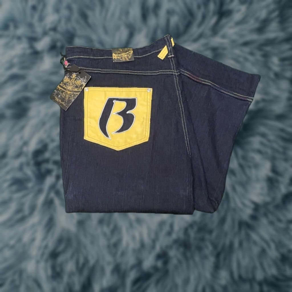 VINTAGE Ruff Ryders DMX Baggy Hip Hop Grunge Jeans Capris Womens Size 20 NWT Blue Capri Jeans Capris Hip Hop Grunge Y2K Pockets Womens Raff Ryders?