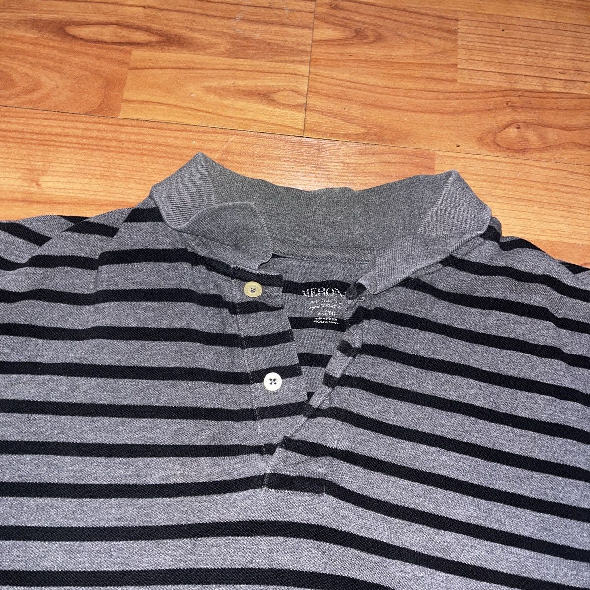 Other Vintage Striped Polo Shirt Size XL Y2K 00’s Stained Size US XL / EU 56 / 4 - 3 Thumbnail