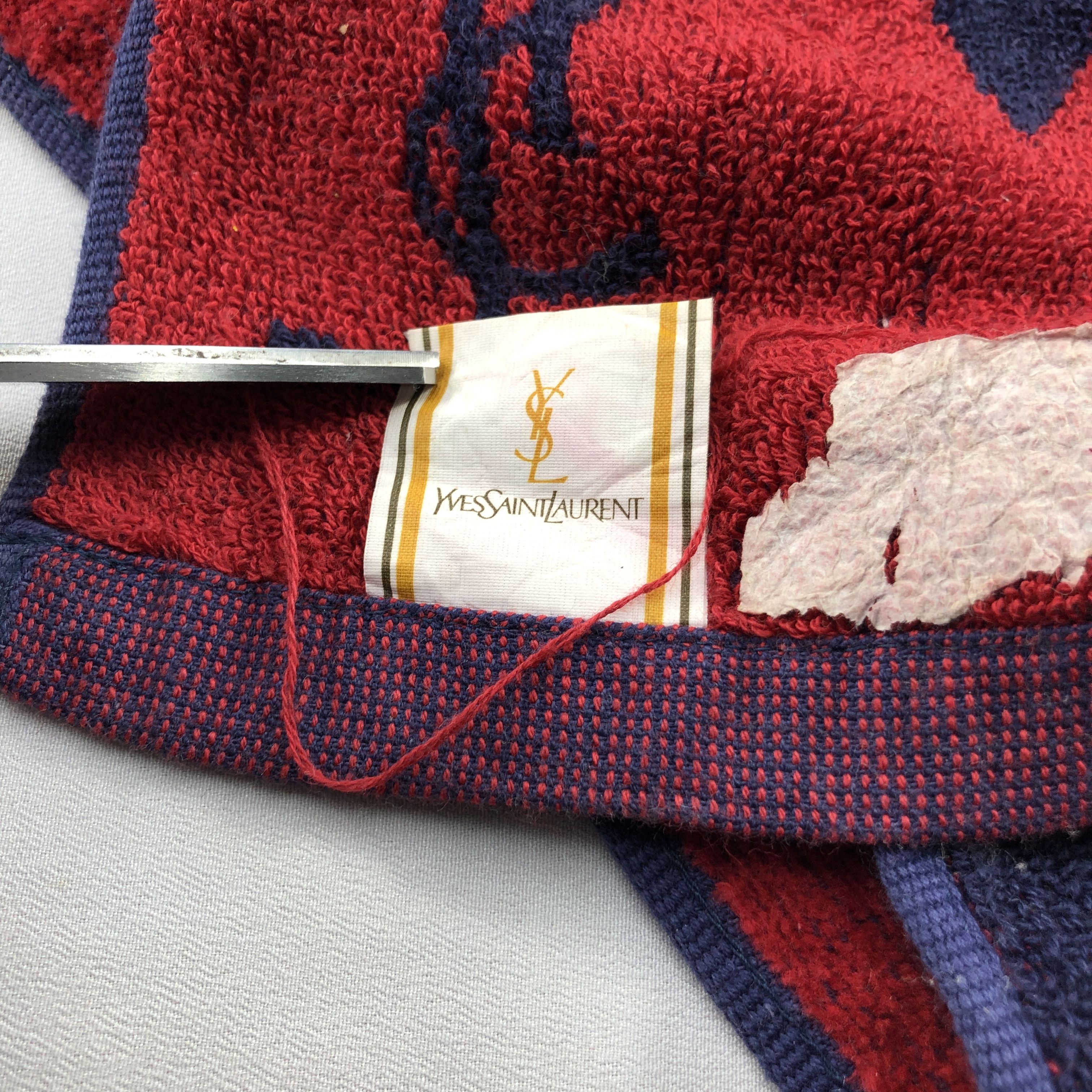 Yves Saint Laurent YSL Floral Handkerchief Neckerchief Hand Towel H3067 Size ONE SIZE - 4 Thumbnail
