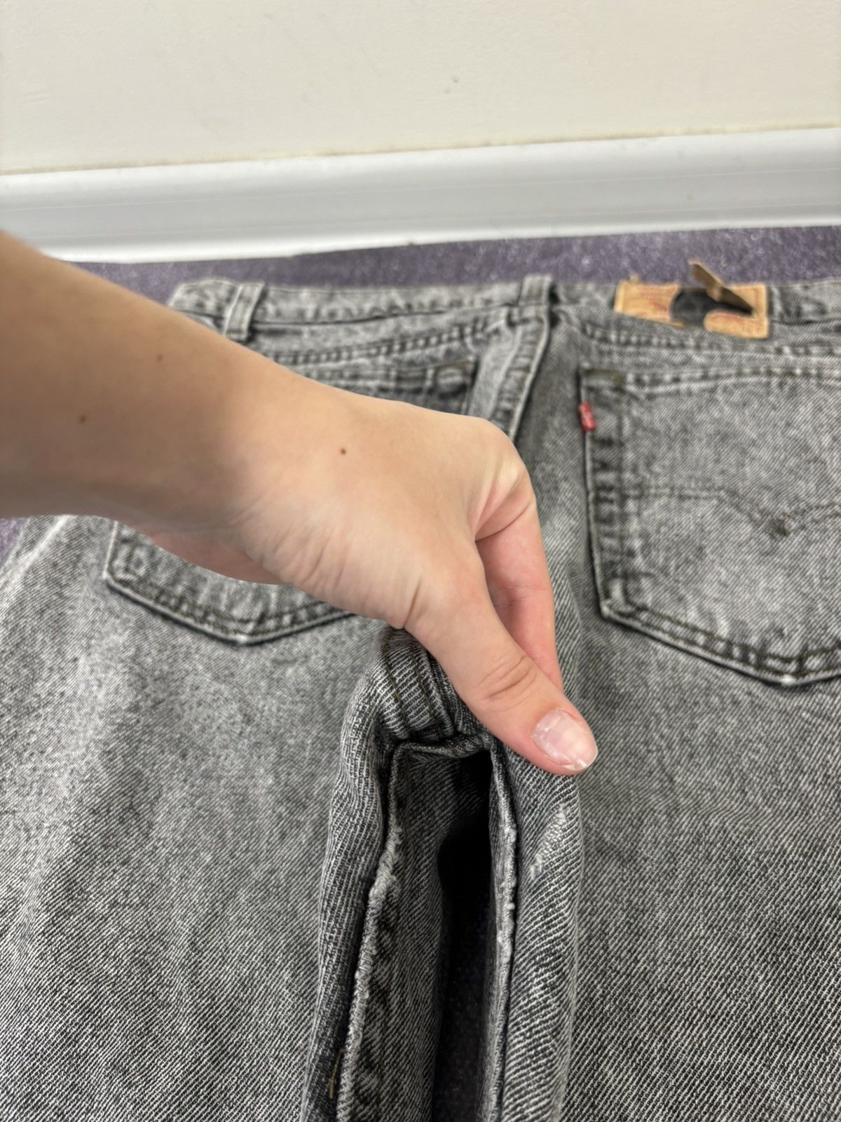 Levi's Vintage Levi’s 505 Made In USA Gray Acid Wash Denim Jeans Size US 36 / EU 52 - 5 Thumbnail