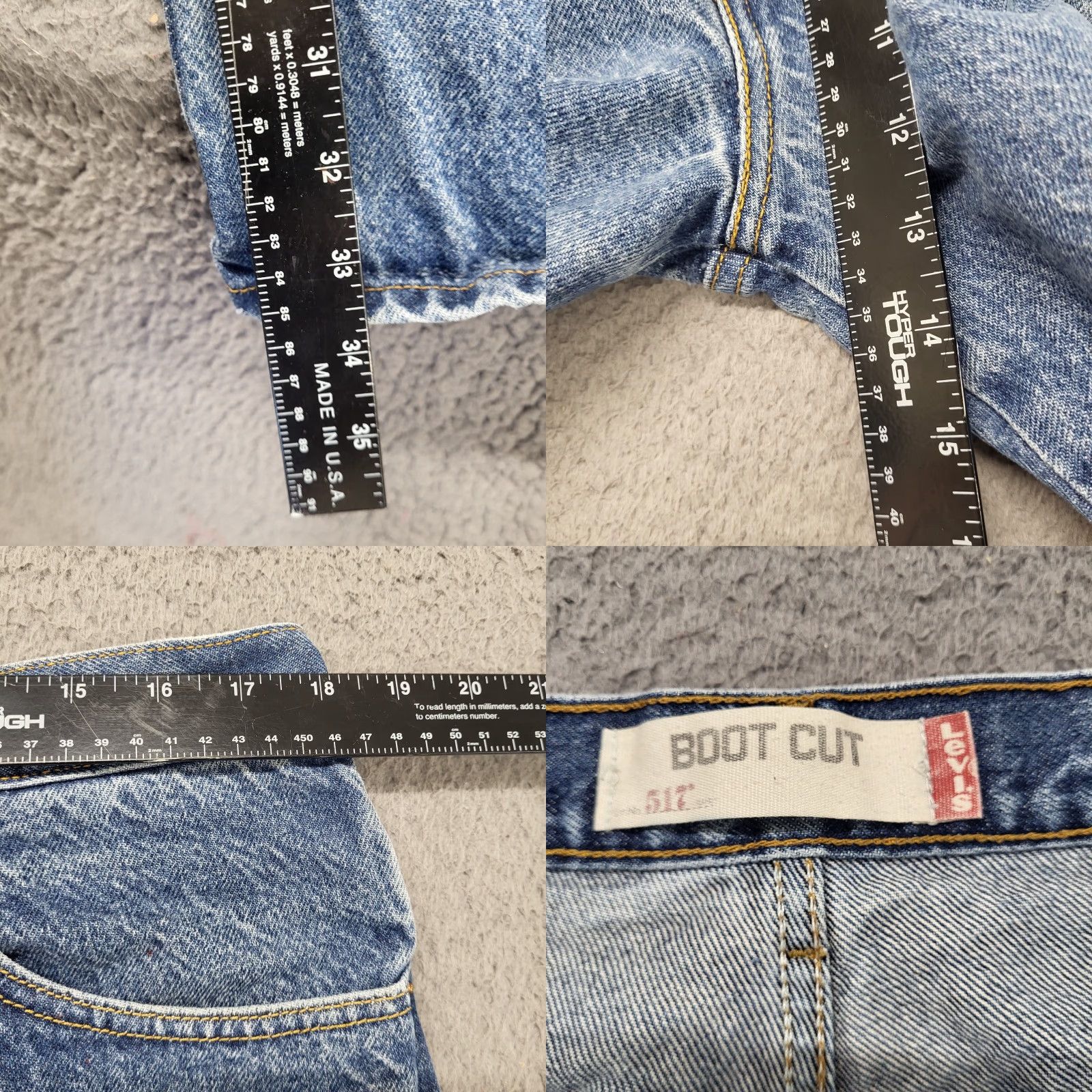 Levi's VINTAGE Levi's Jeans 517 Mens 38x34 Blue Denim Made in Mexico 20517-0217 *READ* Size US 38 / EU 54 - 9 Thumbnail