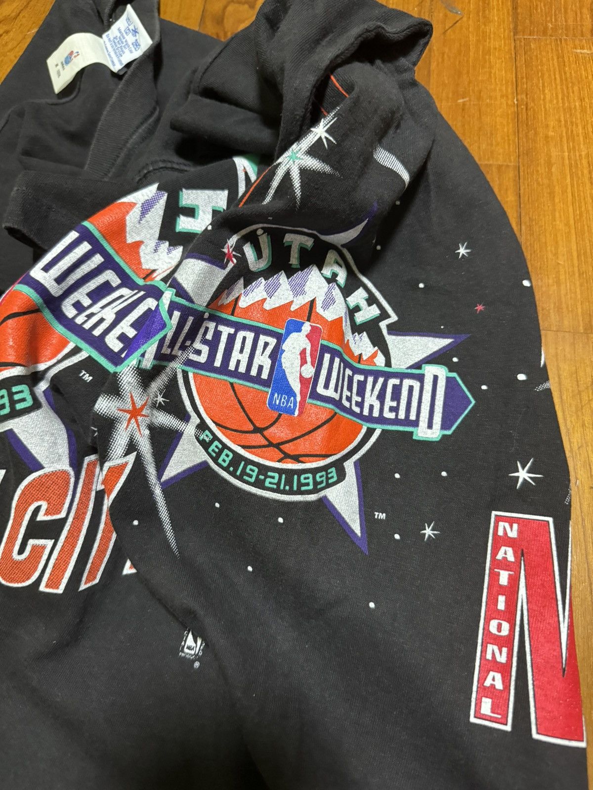 NBA × Salem Sportswear × Vintage Vintage ‘93 Utah Jazz All-Star Weekend Wrap Around Tee Size US M / EU 48-50 / 2 - 15 Thumbnail