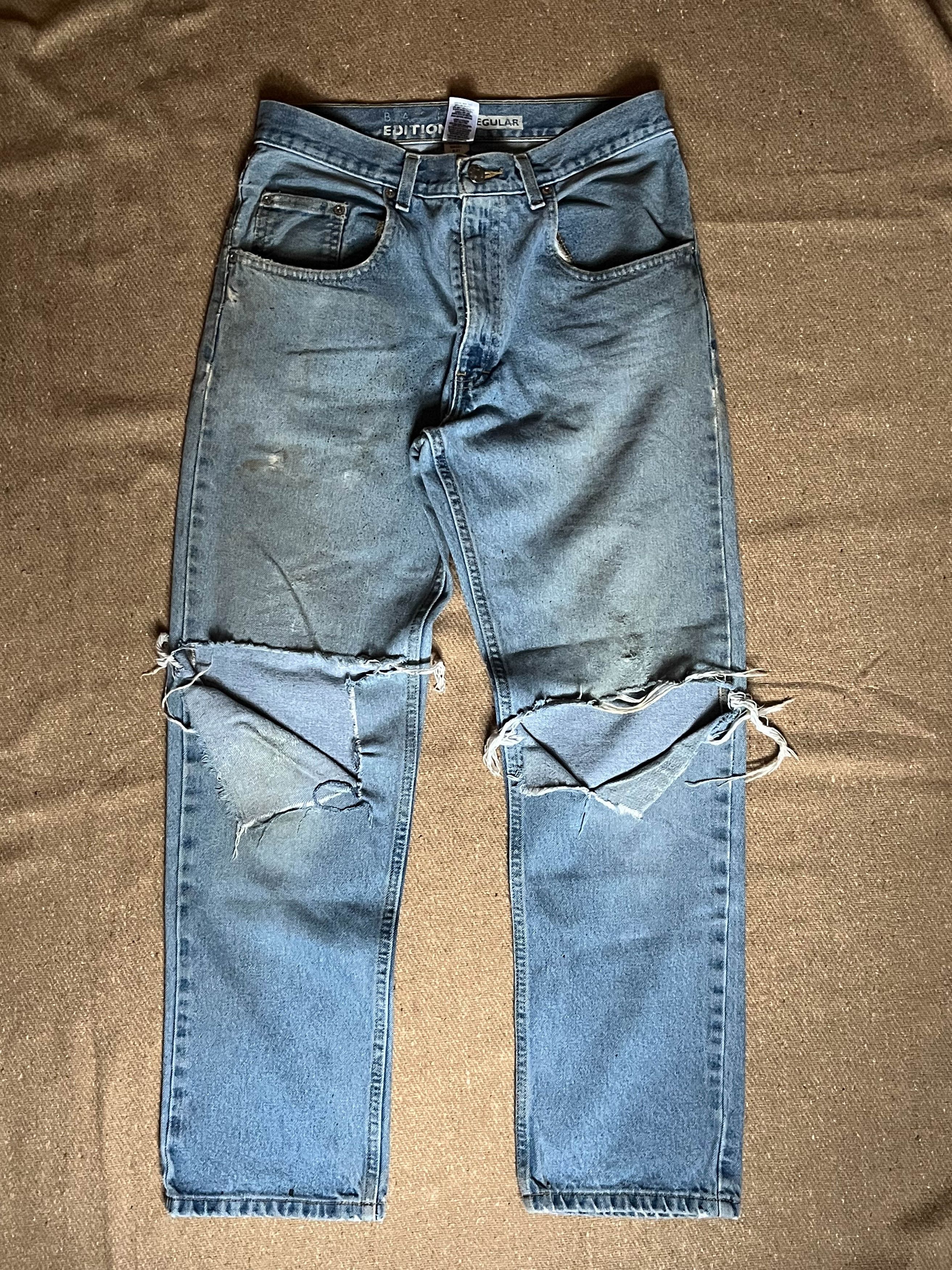 Vintage Vintage Distressed Light Denim Size US 31 - 1 Thumbnail