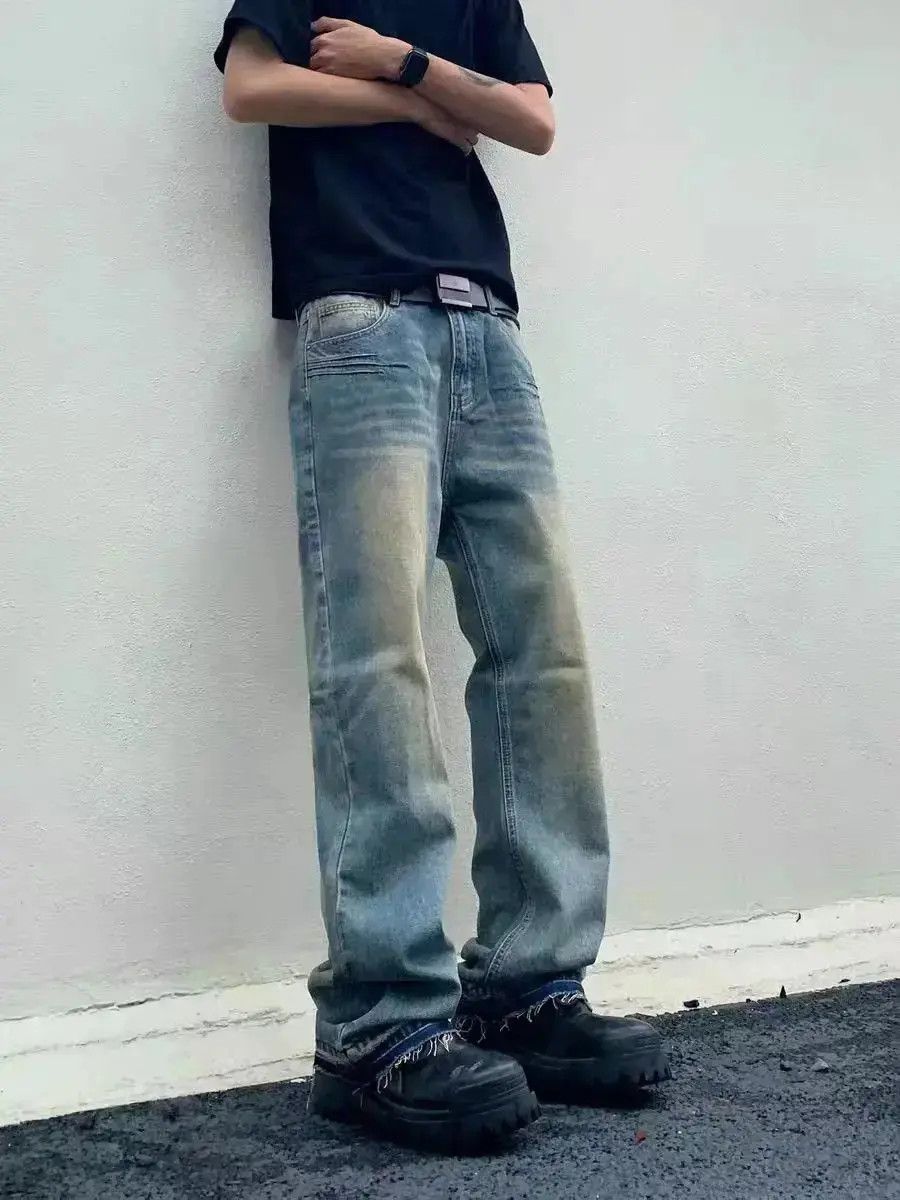 Japanese Brand Vintage baggy straight leg casual jeans Size US 32 / EU 48 - 1 Thumbnail