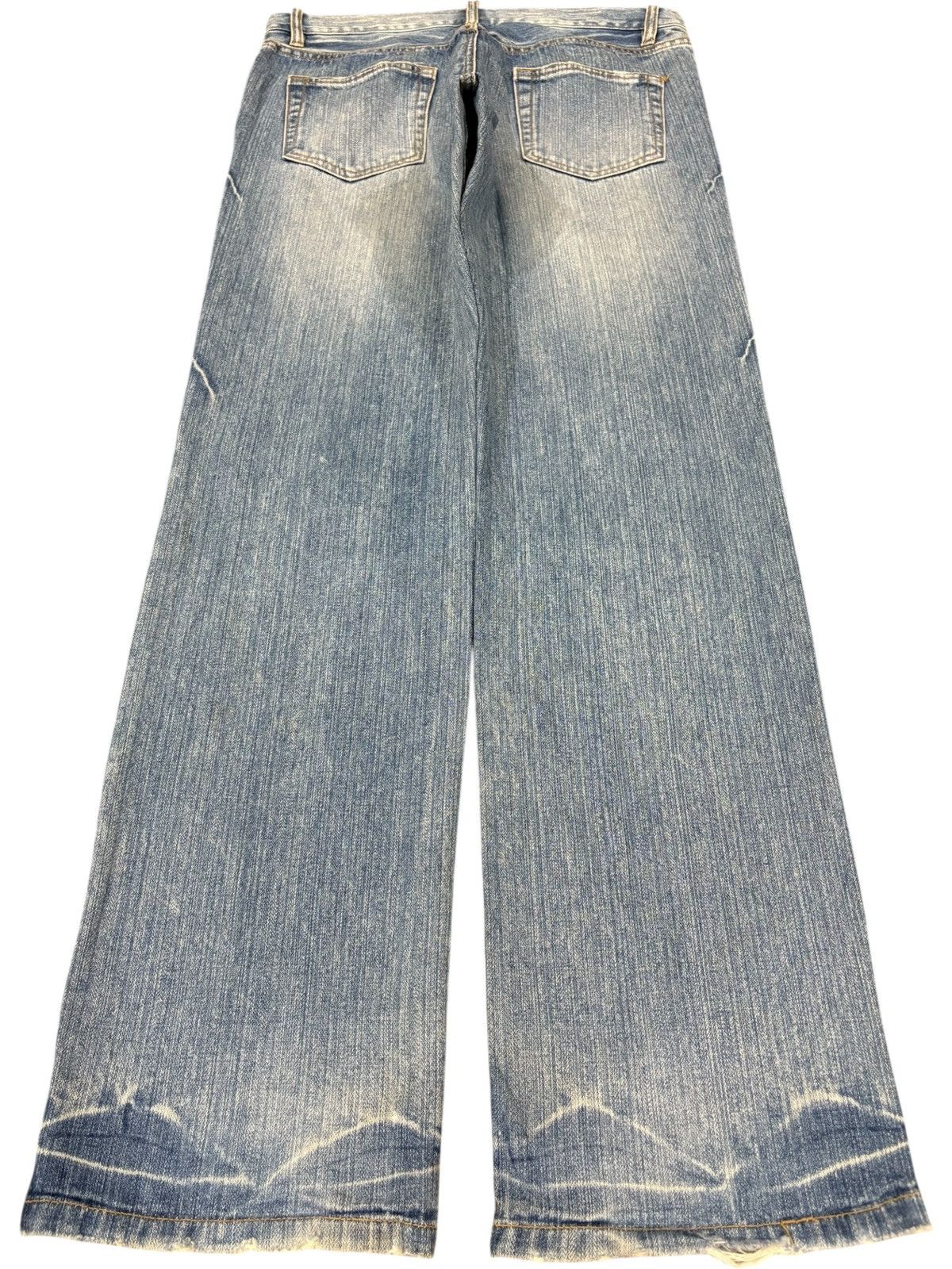 Japanese Brand Vintage Japanese Brand Patched Distressed Loose Jeans Size US 32 / EU 48 - 2 Thumbnail