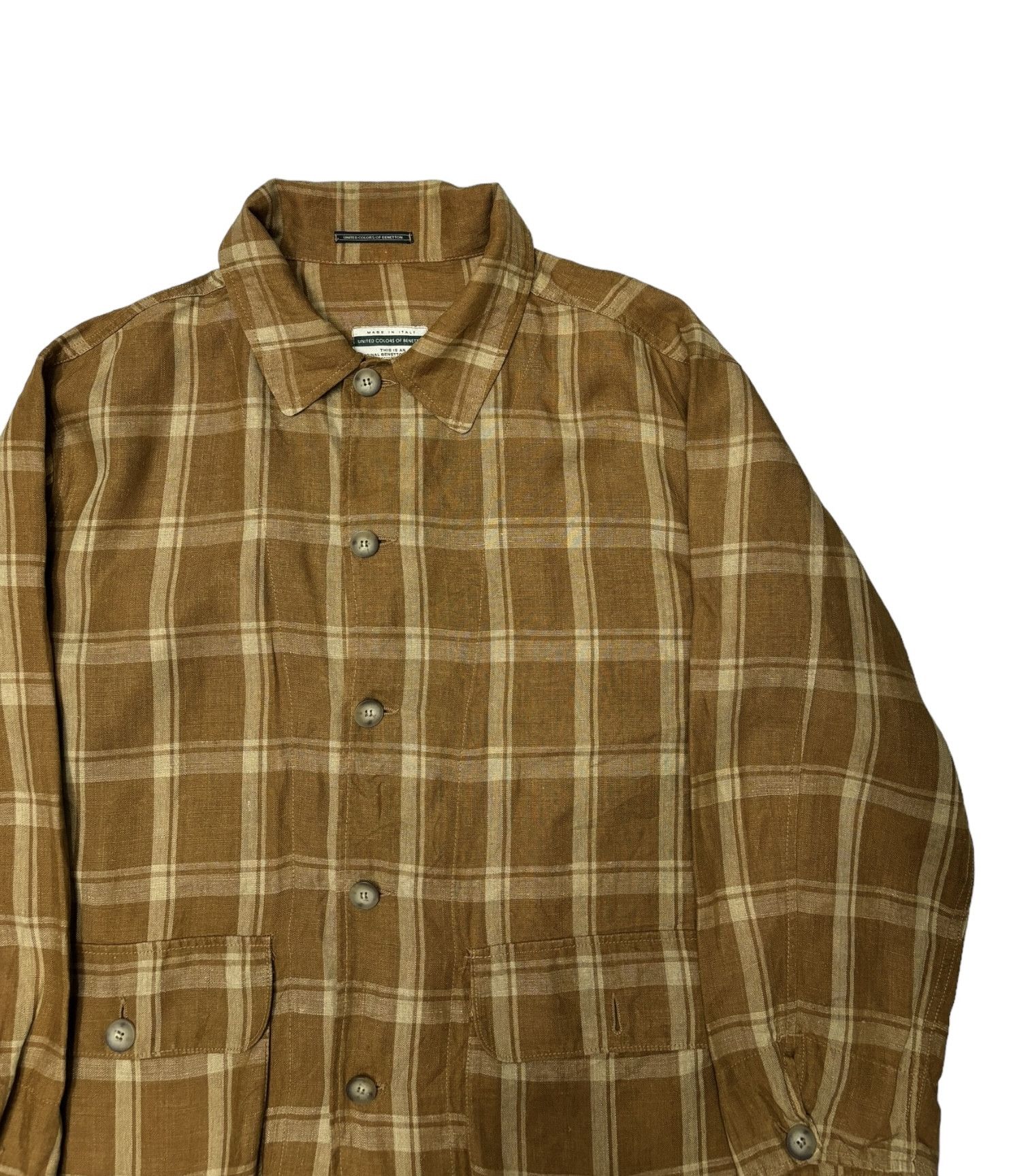 Benetton UNITED COLORS OF BENETTON TARTAN CHECKERED CHORE JACKET Size US XL / EU 56 / 4 - 4 Thumbnail