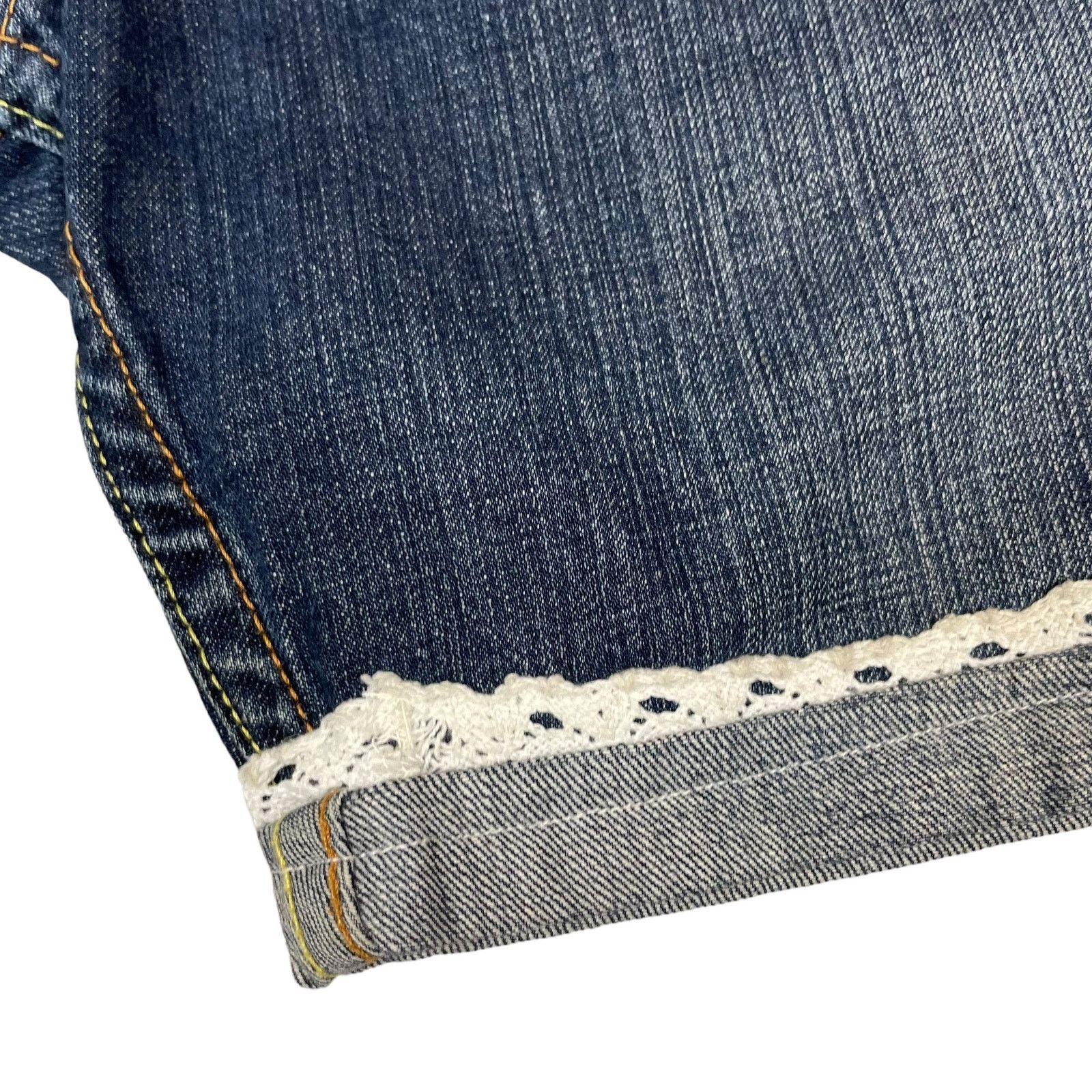 Evisu Evisu Women's Blue Cotton Denim Low Rise Boyfriend Short 31 Size 31" - 4 Thumbnail