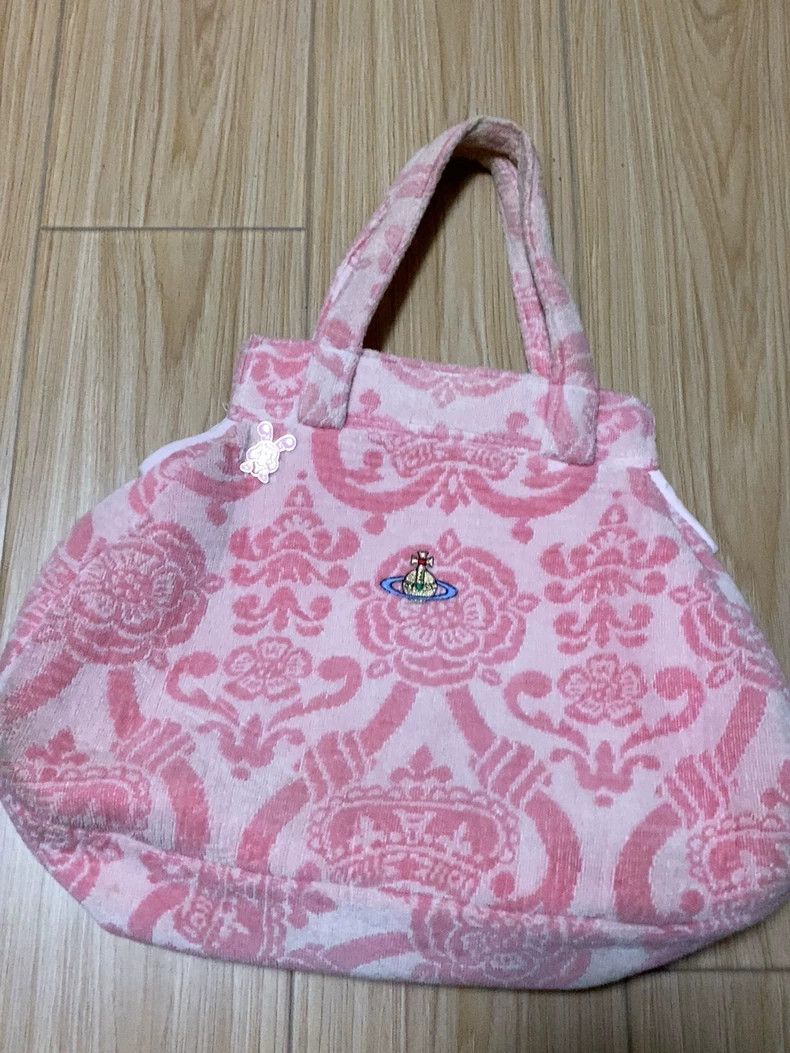 Vivienne Westwood Vivienne Westwood size os Pink Towel Bag with Classic Satur Size ONE SIZE - 1 Thumbnail