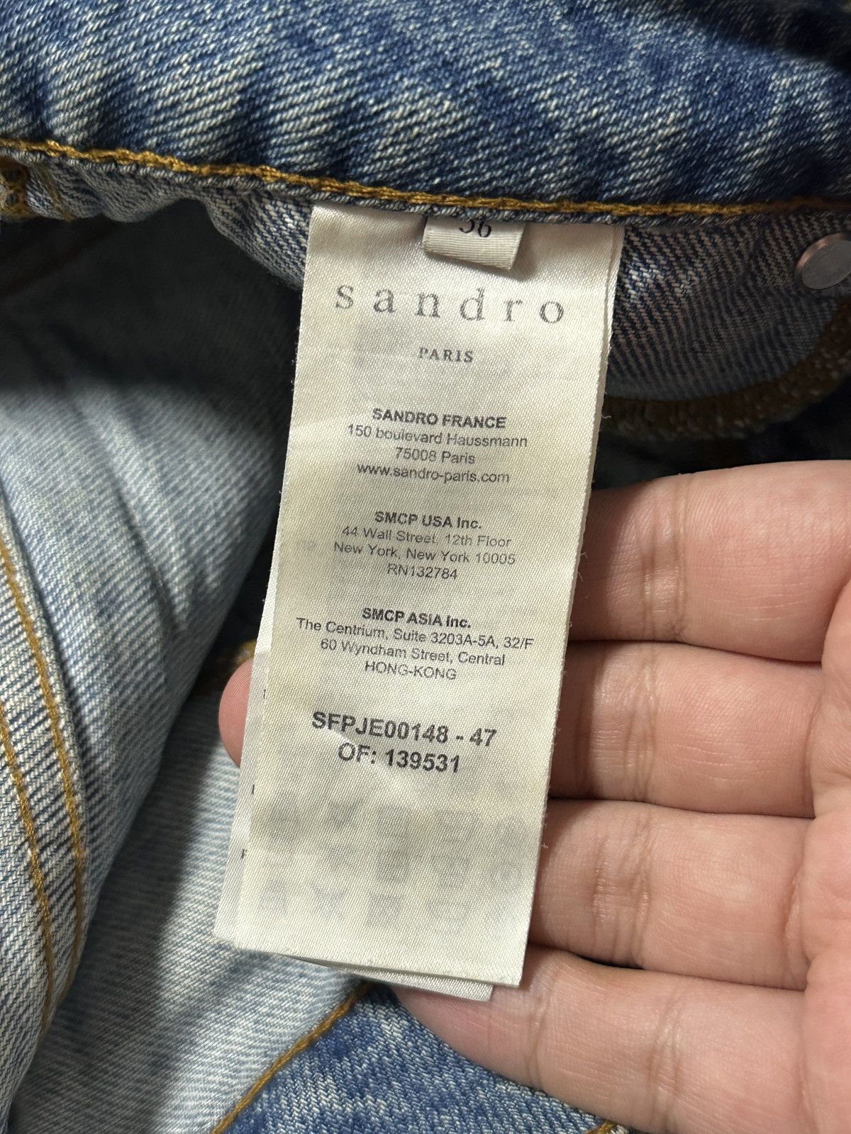 Sandro RARE! Sandro Double Waist Denim Pants Women’s Size S Size 26" / US 2 / IT 38 - 5 Thumbnail