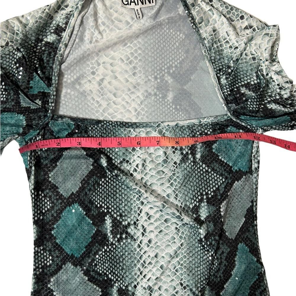 Gianni Valentino GANNI I Snakeskin Print Sparkly Top XS Size XS / US 0-2 / IT 36-38 - 4 Thumbnail