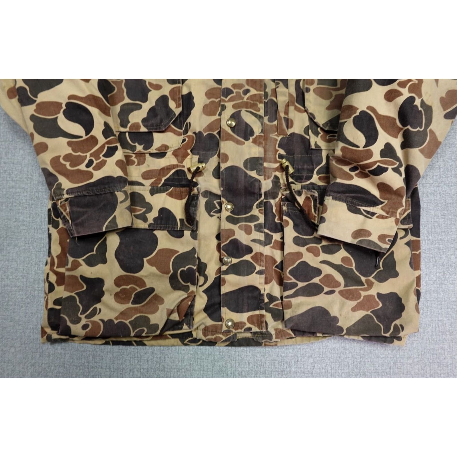 Vintage VINTAGE 10X Jacket Camouflage Brown Mid-Length Full Zip Pockets Outdoor Hunting Men M Black? Size US M / EU 48-50 / 2 - 3 Thumbnail