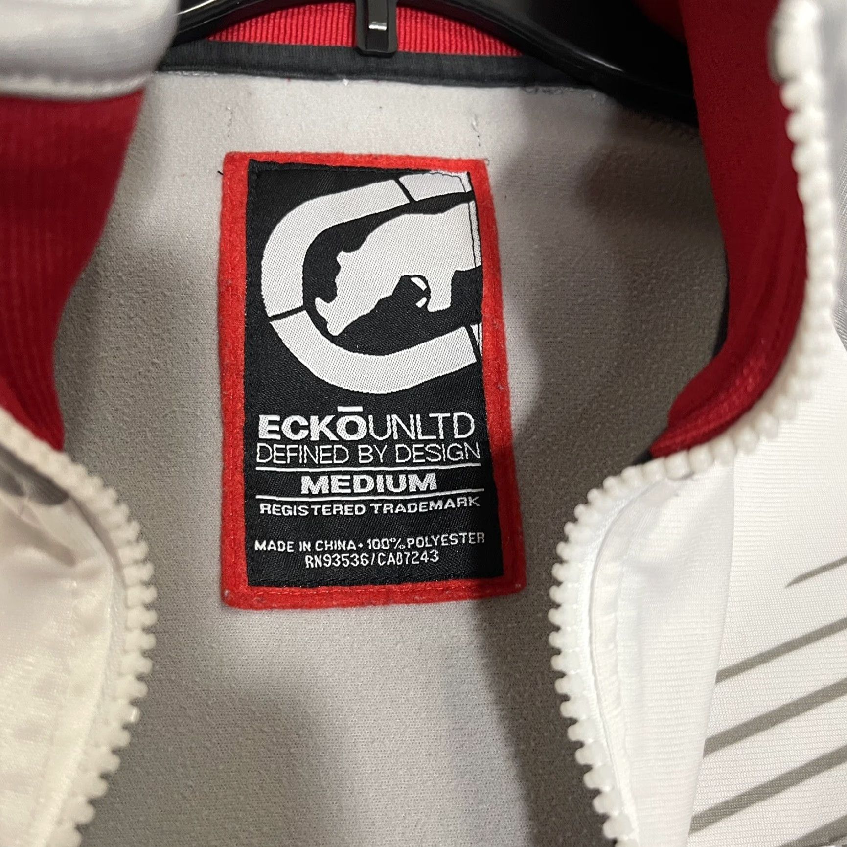 Ecko Unltd. VINTAGE Ecko Unltd. Track Jacket Gray Red White Rhino Full Zip Mens M Jacket Size US M / EU 48-50 / 2 - 7 Thumbnail