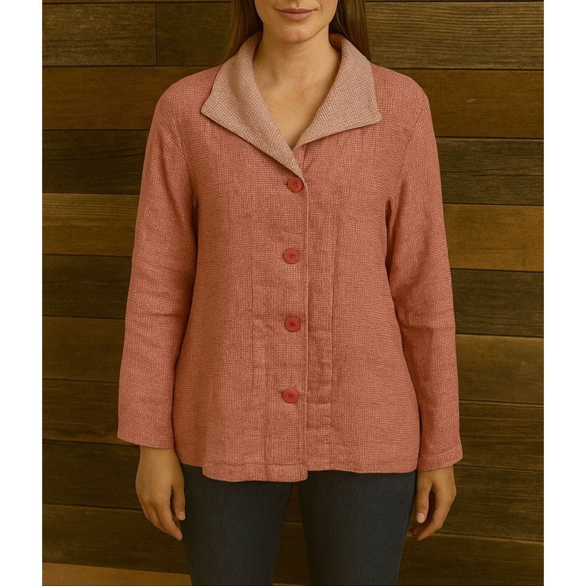 FLAX FLAX NWOT Linen Button Front Cropped cardigan Jacket Boho L Size M / US 6-8 / IT 42-44 - 1 Thumbnail