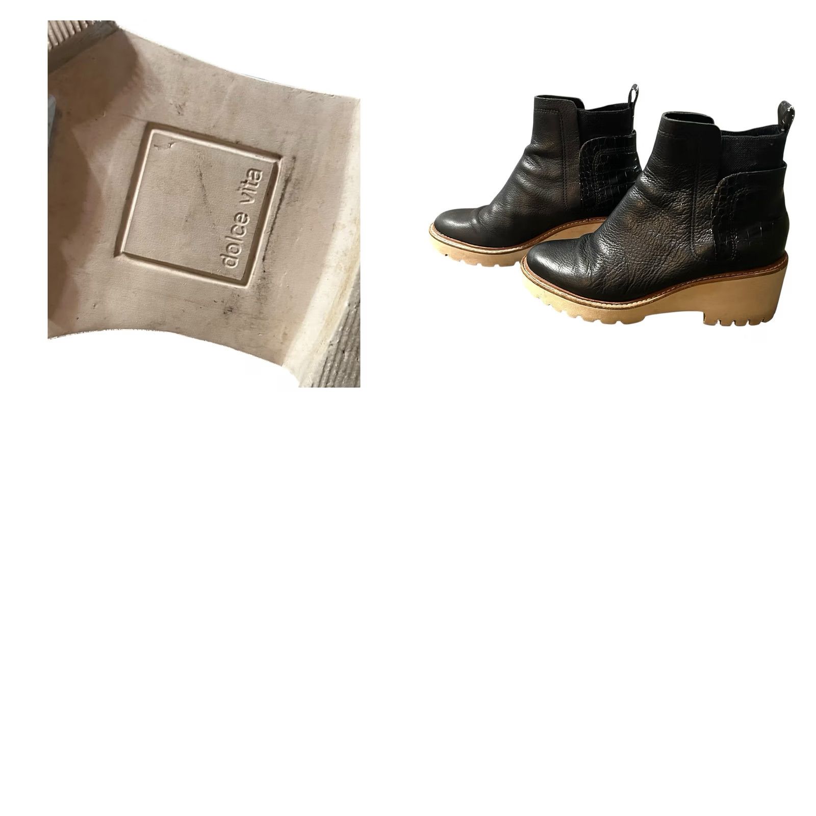Dolce Vita DV By Dolce Vita Rielle Bootie Women's Black Leather Ankle Boots Size 6.5 Boots Size US 7 / IT 37 - 11 Thumbnail