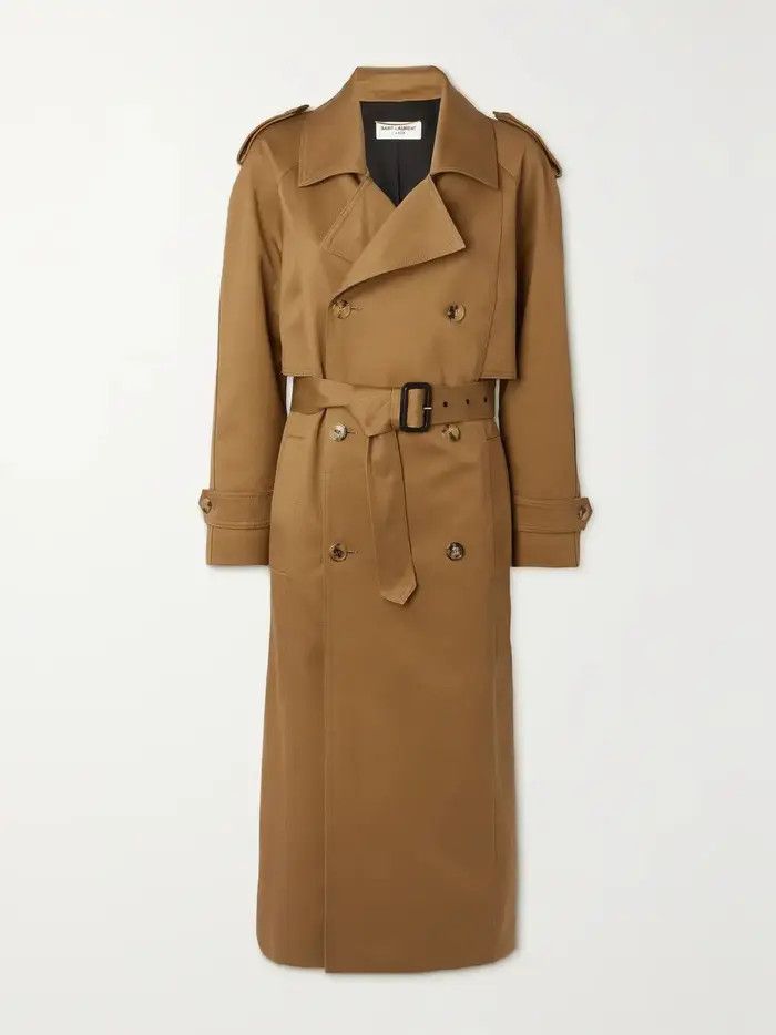 Saint Laurent Paris o1bcso1str1124 Trench Coat In Lambskin in Camel Size US M / EU 48-50 / 2 - 1 Thumbnail