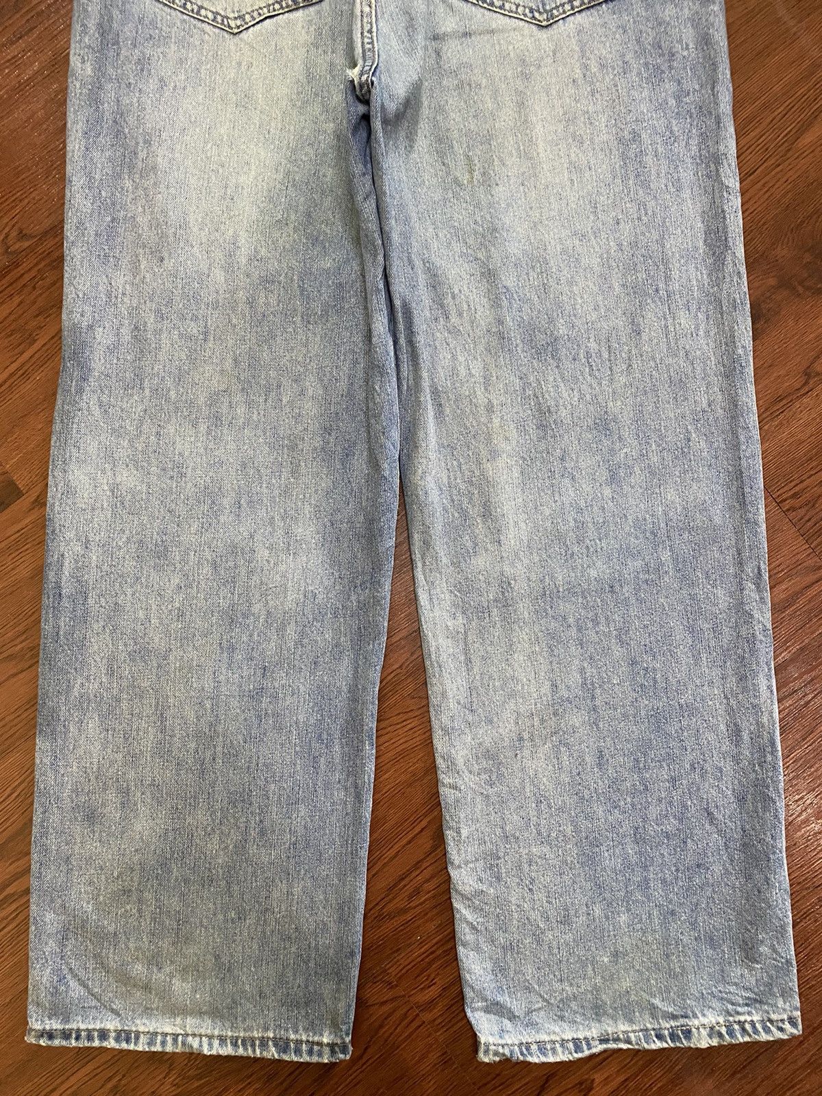 Other Vintage Japanese Blue Faded Wash Distressed Baggy Jeans Size US 28 / EU 44 - 6 Thumbnail