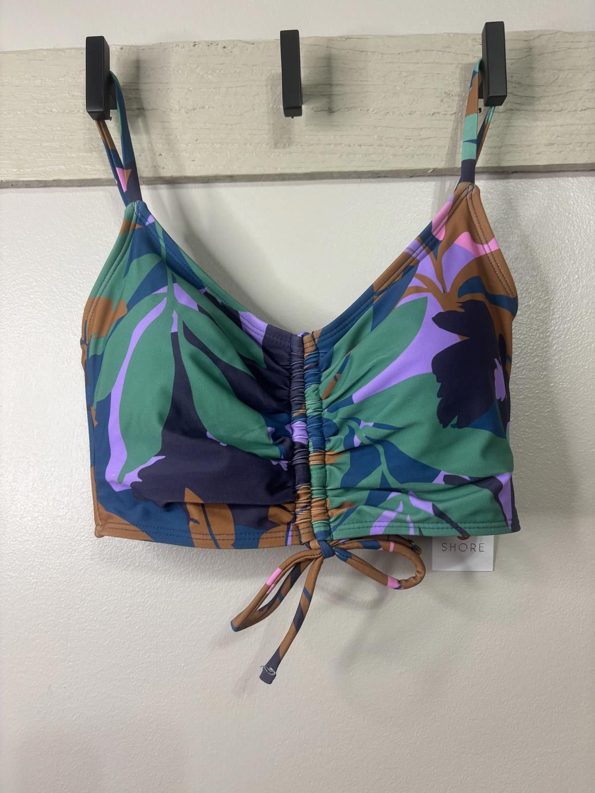 Designer Shade & Shore Women's Colorful Crop Bikini Top Small Size ONE SIZE - 1 Thumbnail