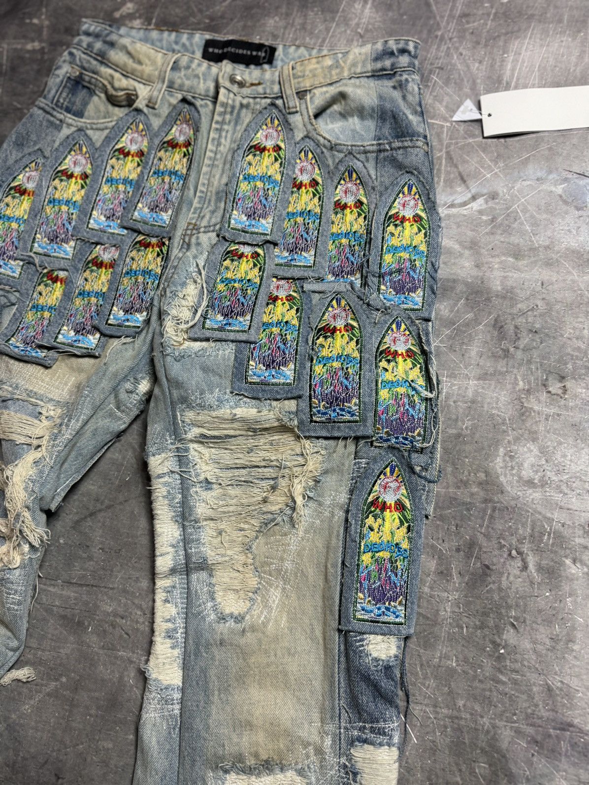 Who Decides War Who Decides War Coliseum Fusion Patchwork Jeans Size US 28 / EU 44 - 4 Thumbnail
