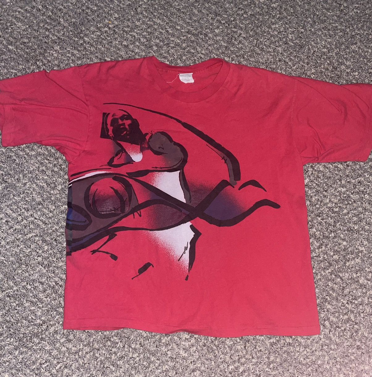 image of Jordan Brand Air 1989 T-Shirt in Red, Men's (Size Large)