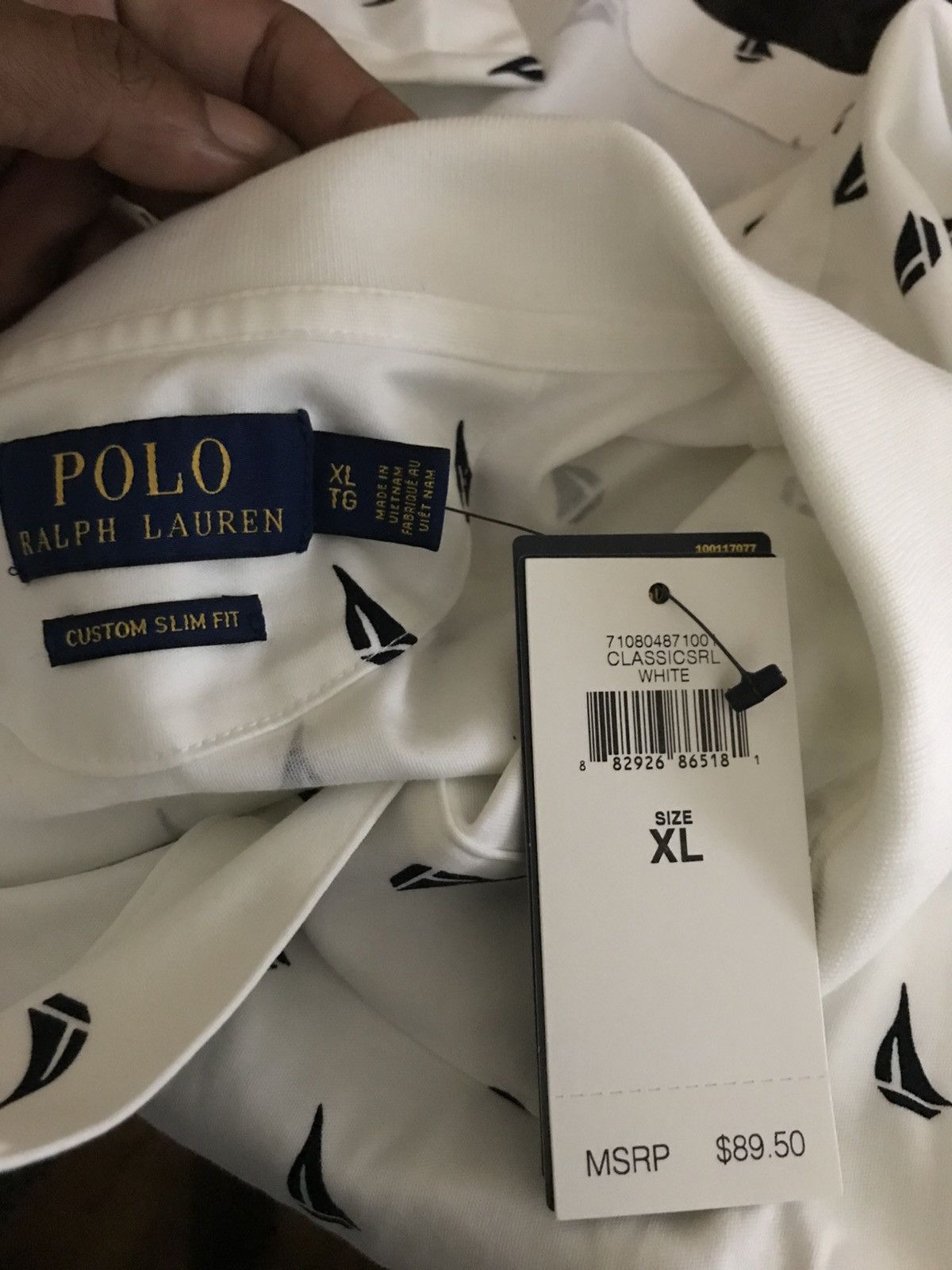 Polo Ralph Lauren Polo Ralph Lauren Custom Fit Polo Boat All Over Men Sz XL Size US XL / EU 56 / 4 - 5 Thumbnail