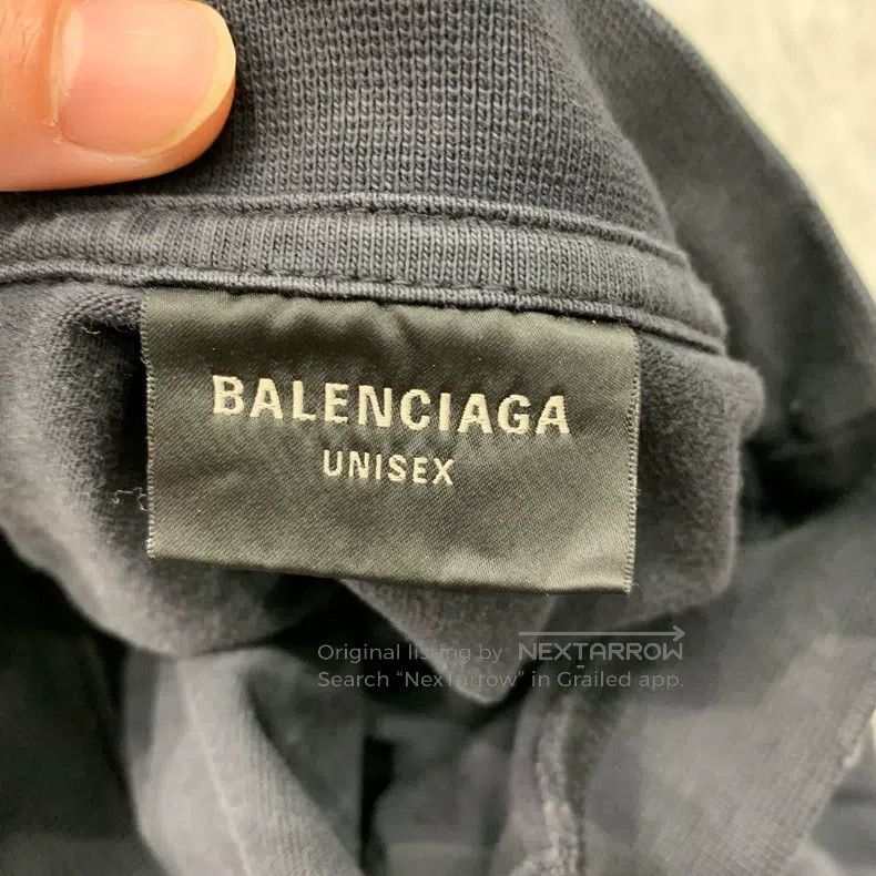 Balenciaga Balenciaga Black Washed Destroyed Tape Short Sleeve Size US S / EU 44-46 / 1 - 4 Thumbnail