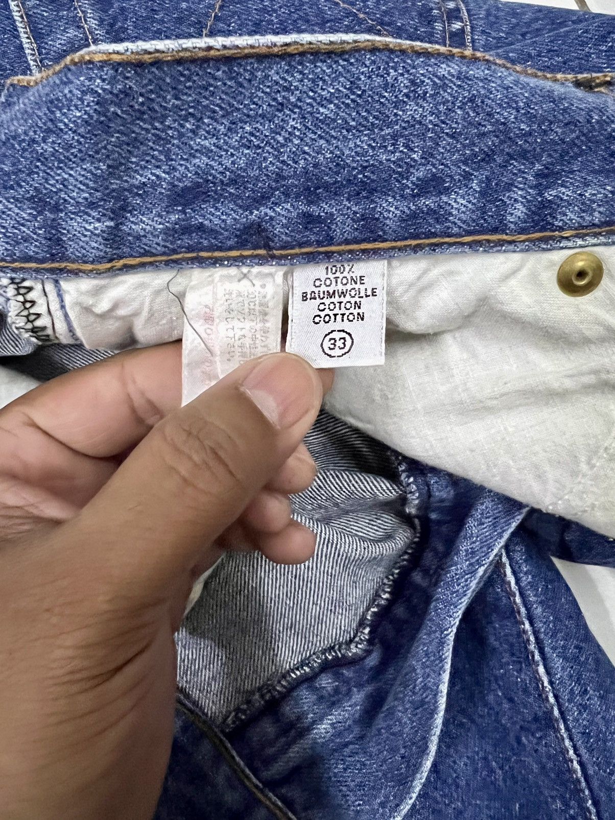 Jean Charles De Castelbajac × Le Grande Bleu (L.G.B.) × Vintage Vintage 90s Castelbajac Blue Wash Flared Jeans Size US 29 - 12 Thumbnail