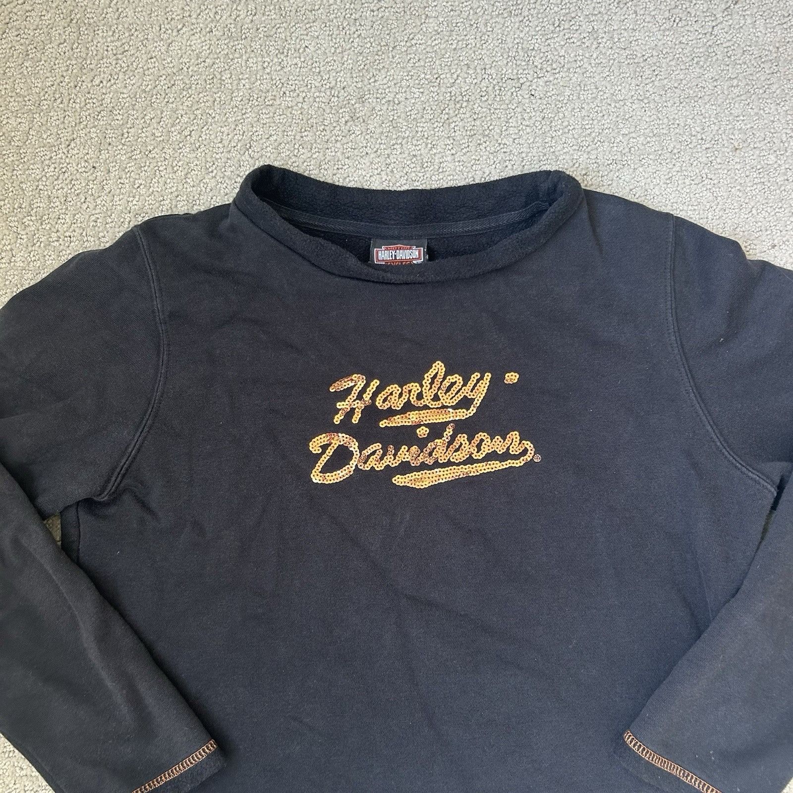 Harley Davidson Vintage Harley Davidson Sequins Sweatshirt Women’s Long Slee Size XS / US 0-2 / IT 36-38 - 6 Thumbnail