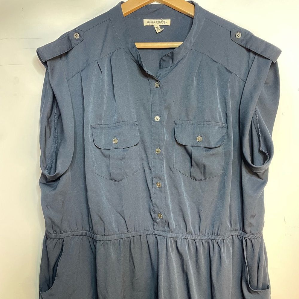 Other Speed Control Navy Sleeveless Dress 3X Size 3XL / US 20-22 - 3 Thumbnail