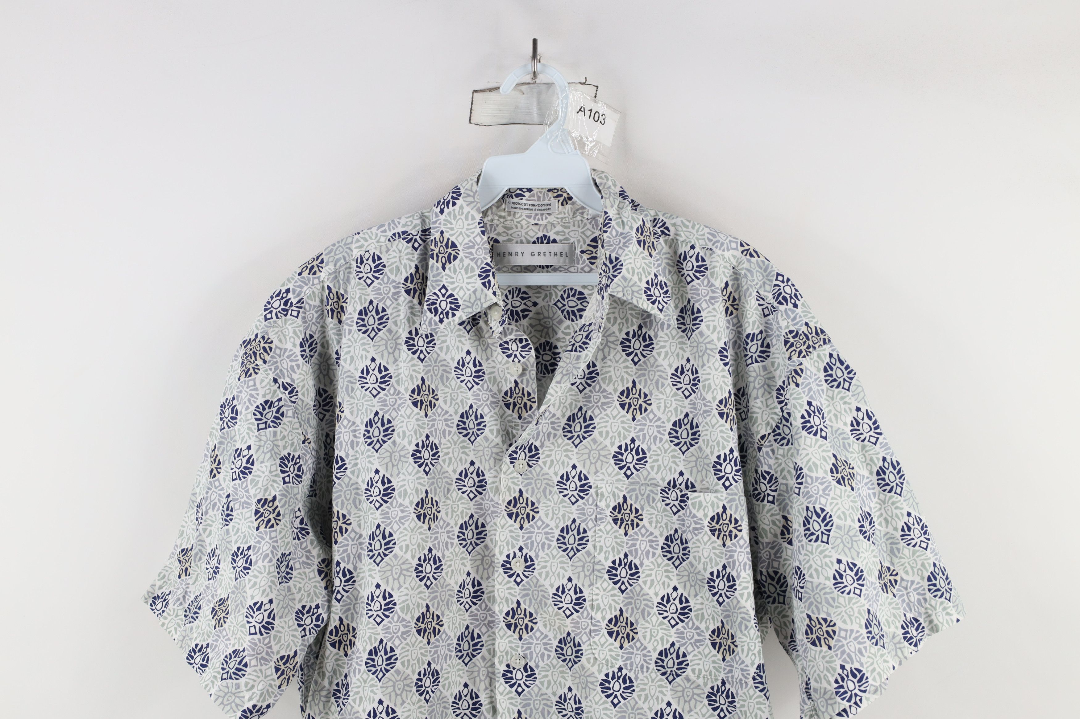Vintage Vintage 90s Streetwear Geometric Luau Beach Button Shirt Size US M / EU 48-50 / 2 - 2 Thumbnail