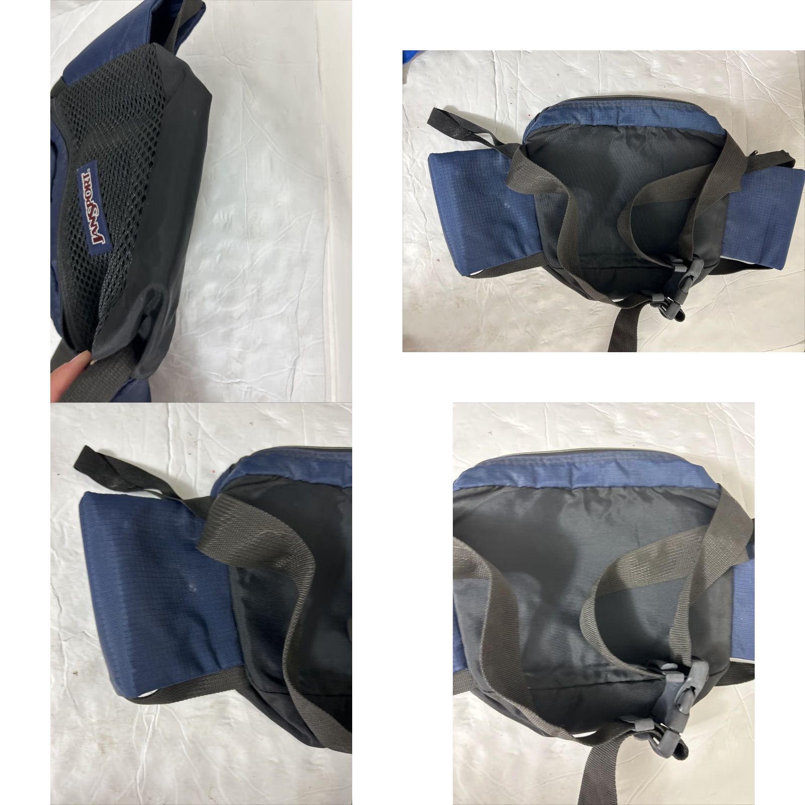 Jansport VINTAGE Jansport Fanny Pack Navy Blue Water Bottle Holders 15x7x3 USA Mens BackPack Nylon Made In USA JanSport Size ONE SIZE - 9 Thumbnail