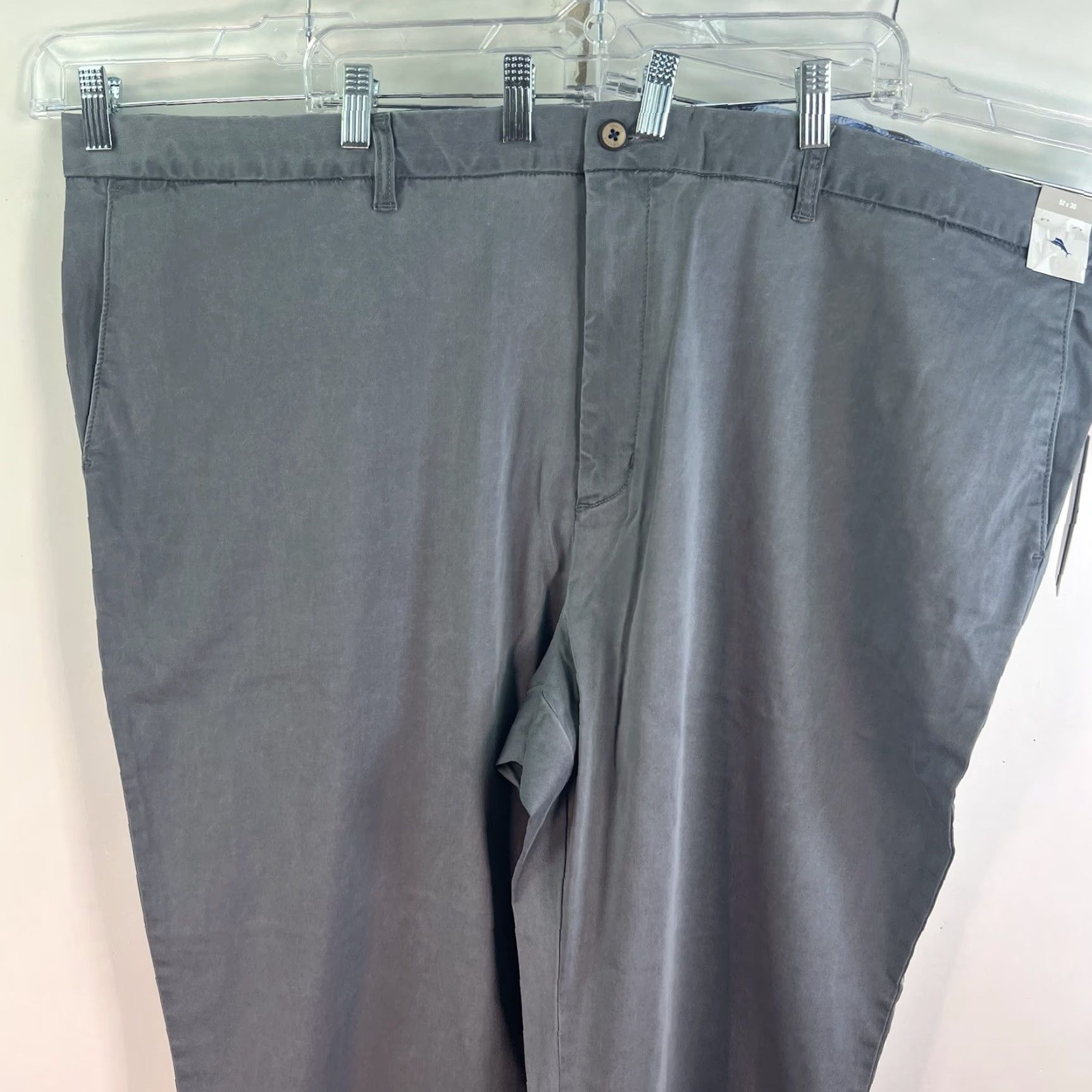 Tommy Bahama VINTAGE Tommy Bahama Boracay Pants Mens 52 Straight Leg Casual Cotton Spandex Gray 30 in Size US 36 / EU 52 - 2 Thumbnail