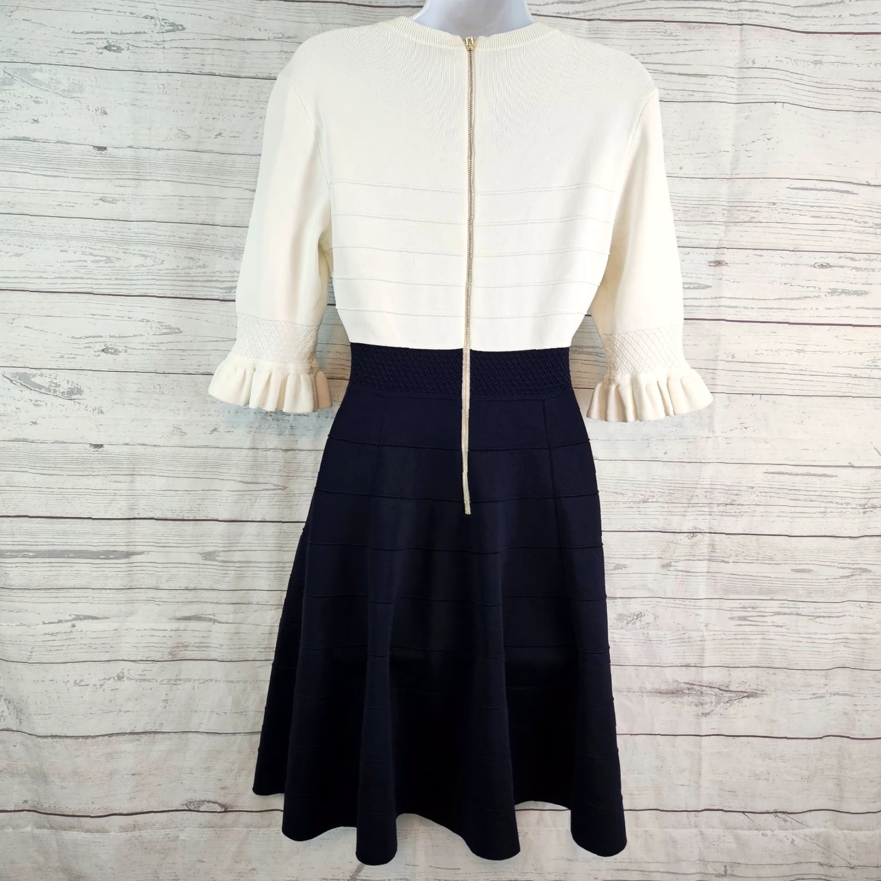 Ted Baker Ted Baker Womens Dyana Colorblock Dress Sz 3 Medium White Navy Size M / US 6-8 / IT 42-44 - 3 Thumbnail
