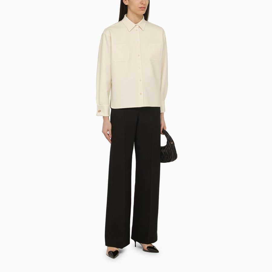 Max Mara o1d2blof0824 Wool Shirts in Ivory Size S / US 4 / IT 40 - 3 Thumbnail
