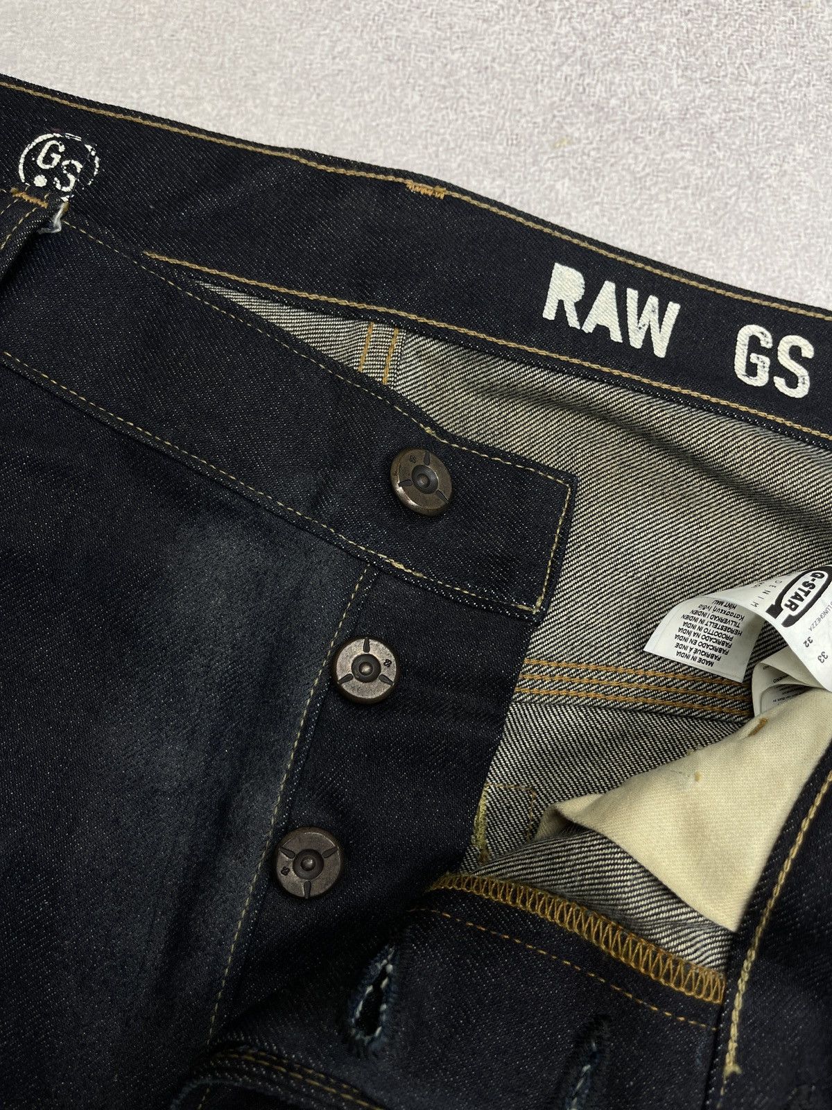 G-Star Mens G Star Raw New Radar Tapered Denim Jeans Navy Size US 33 - 10 Thumbnail