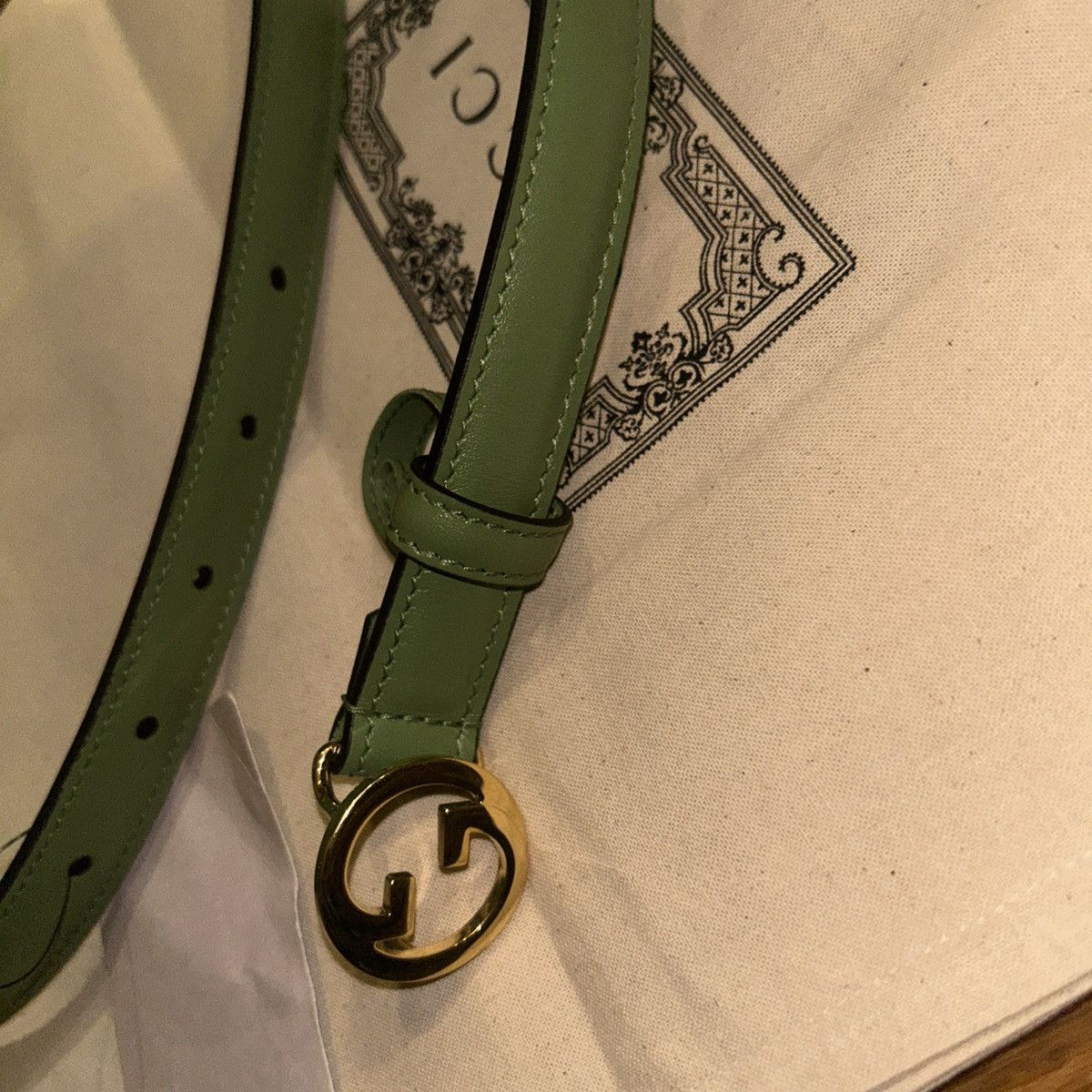 Gucci Gucci Blondie Leather Belt 723073 size 95 Size ONE SIZE - 7 Thumbnail