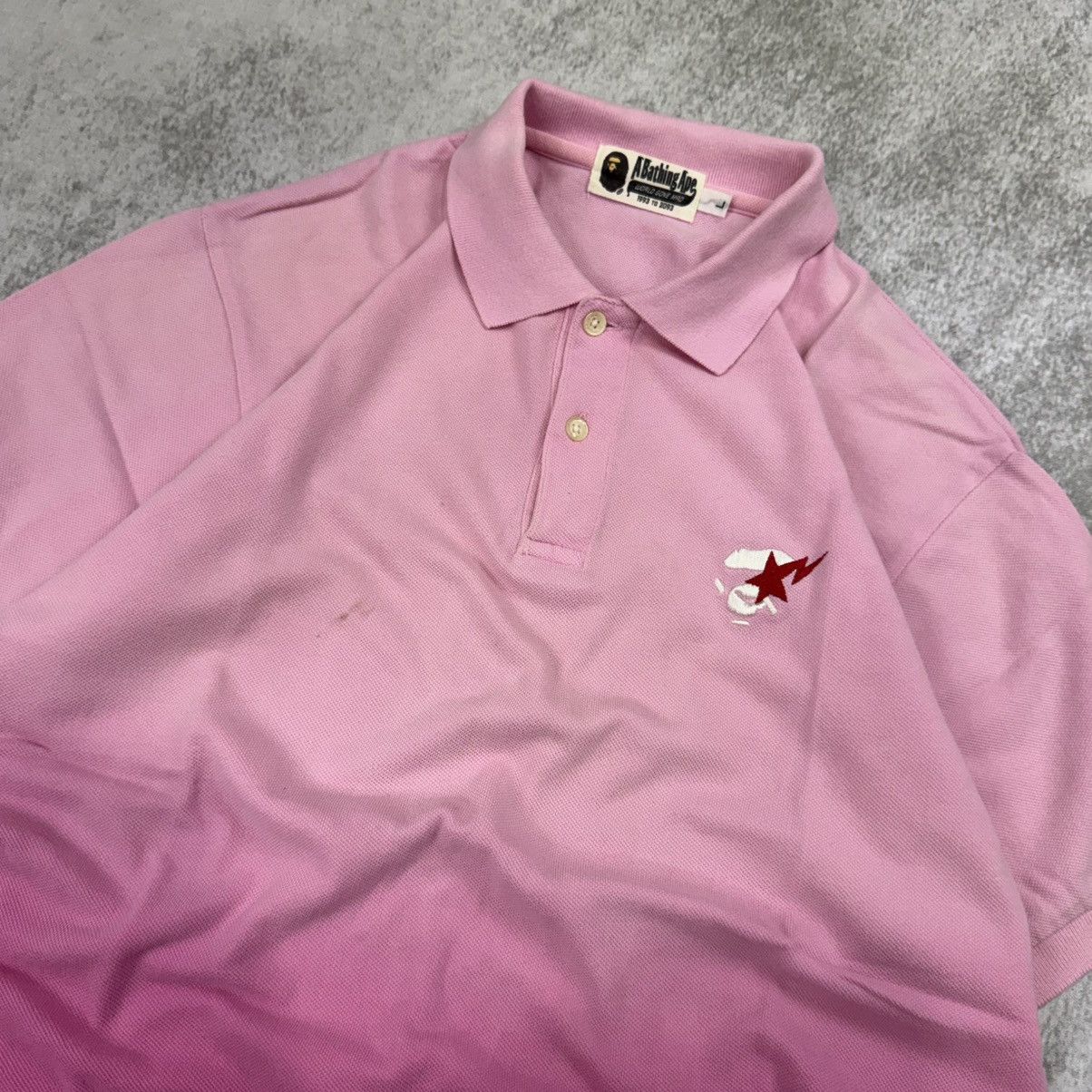 Bape A Bathing Ape lighting ombre poloshirt Size US L / EU 52-54 / 3 - 3 Thumbnail