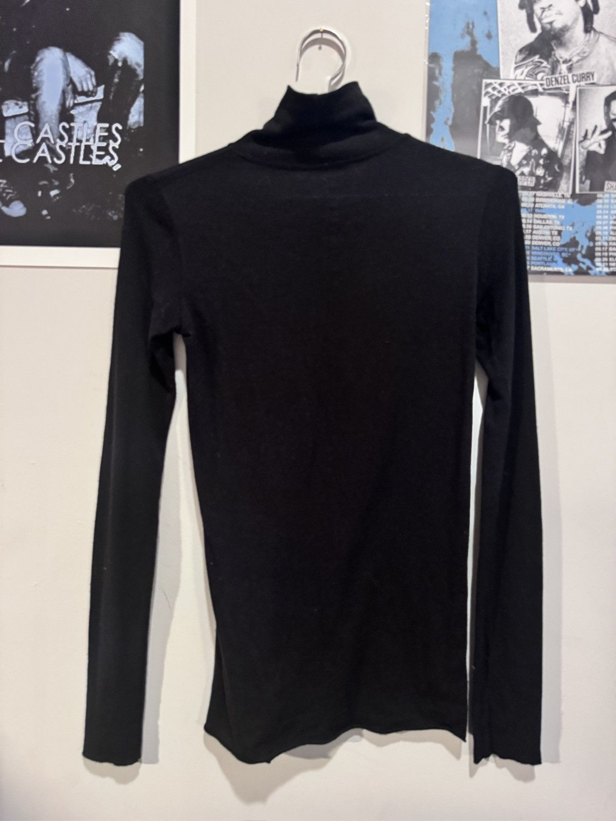 Rick Owens Lilies Rick Owen’s lilies cashmere Black turtleneck long sleeve top Size M / US 6-8 / IT 42-44 - 2 Thumbnail