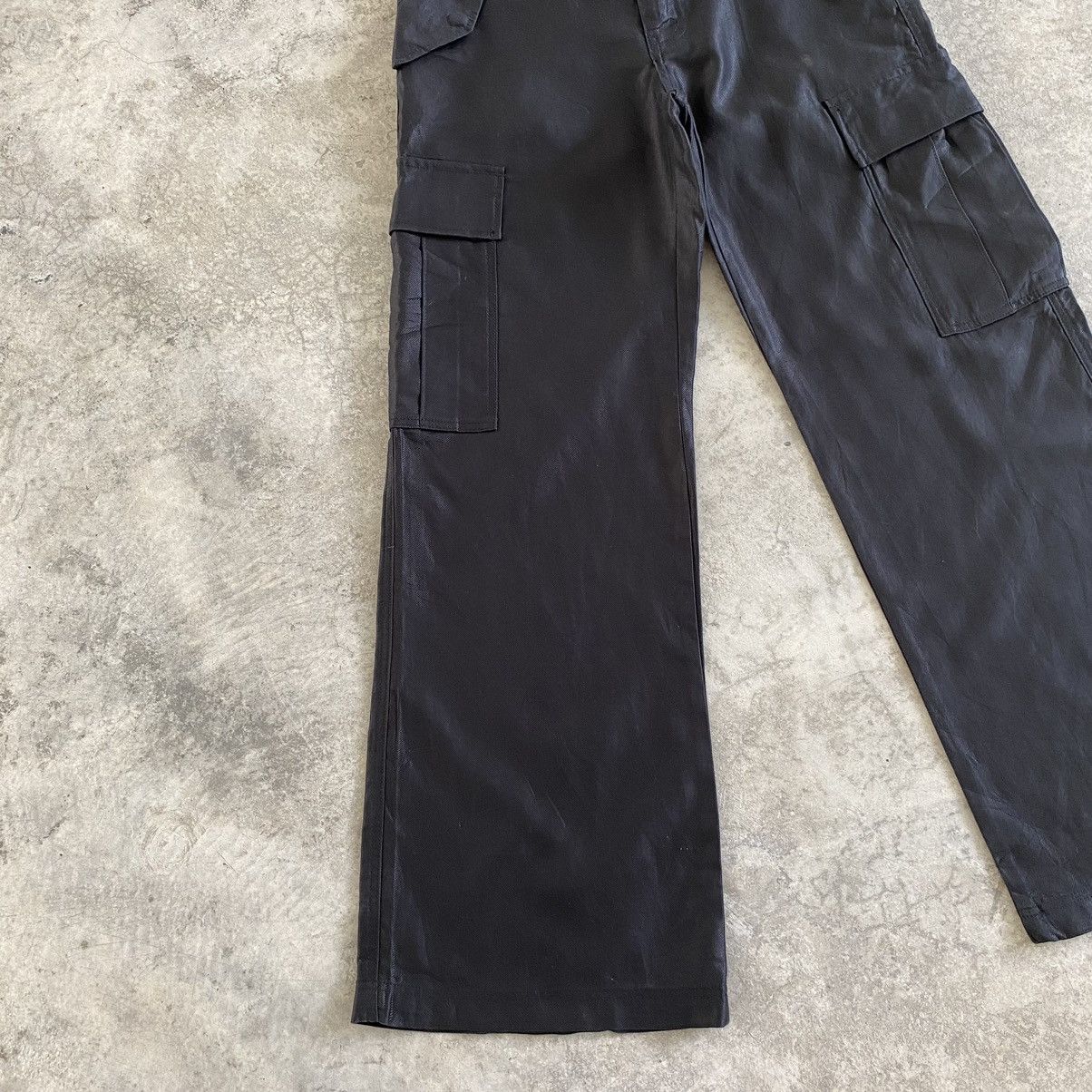 L7 Real Hip Vintage L7 Real Hip Coated Wide Leg Flared Cargo Pants Size US 31 - 5 Thumbnail